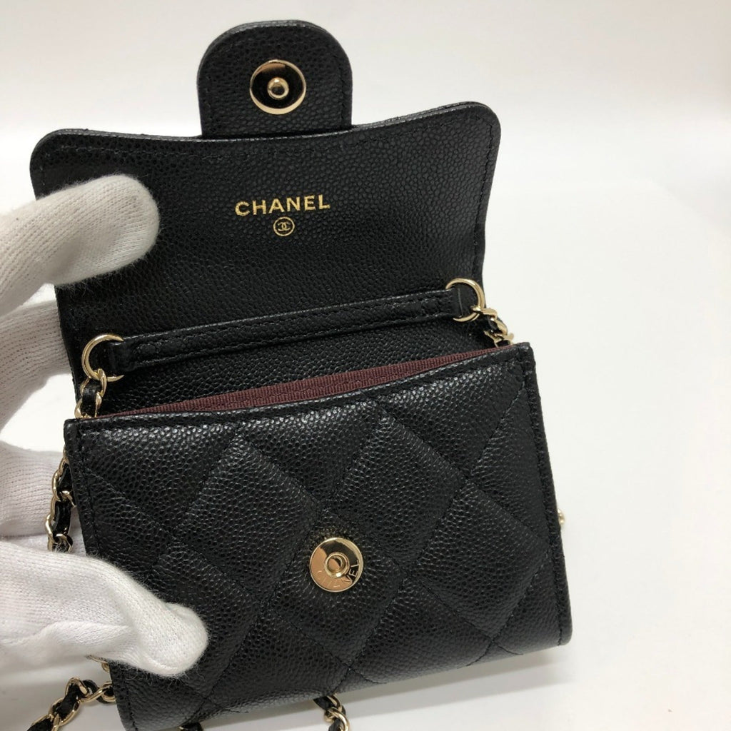 Chanel Matelasse Black Grained Calfskin Shoulder Bag