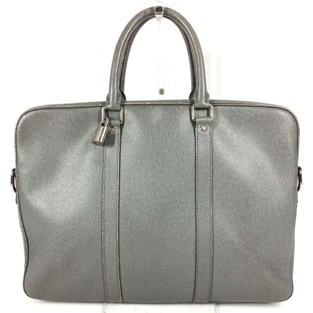 Louis Vuitton Galle Glacier Gray Taiga Leather Handbag Tote Bag