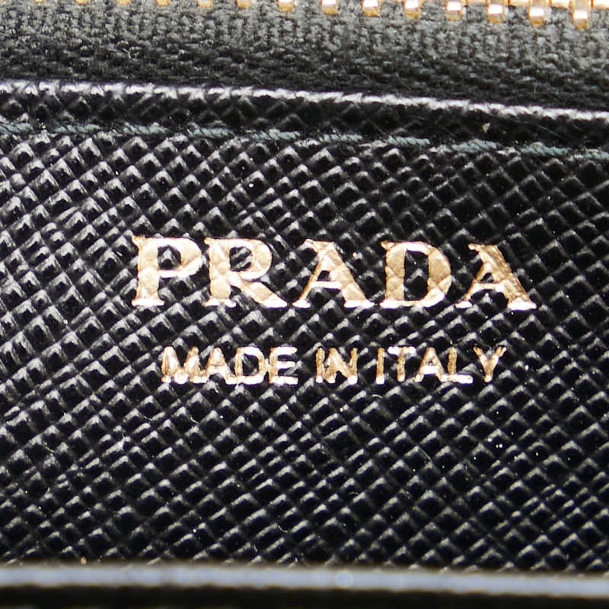 Prada Black Leather Long Wallet (Bi-Fold)
