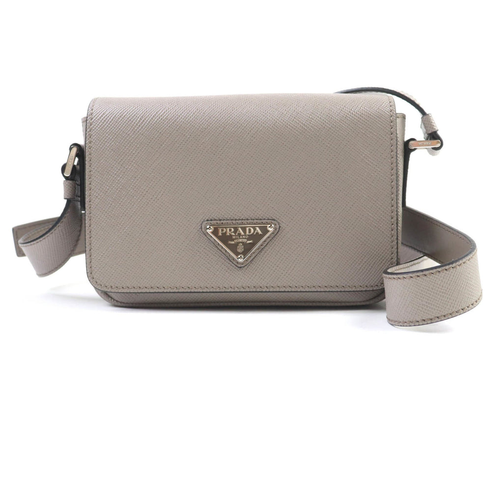 Prada Beige Leather Shoulder Bag