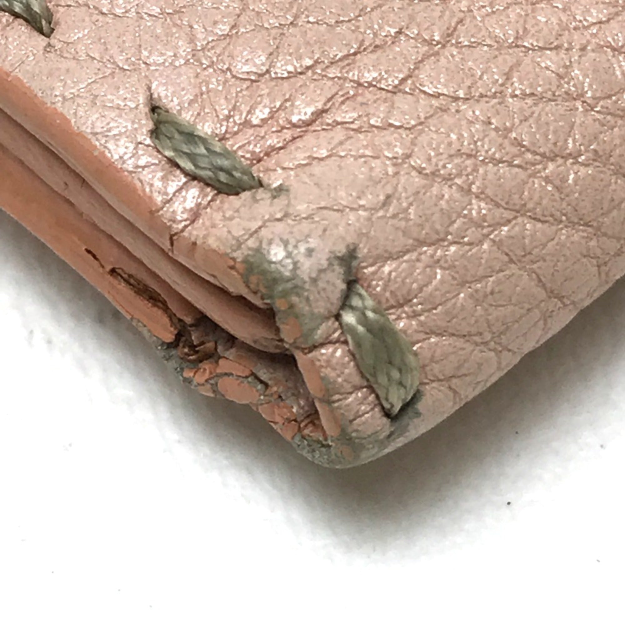 Fendi Pink Leather Long Wallet (Bi-Fold)