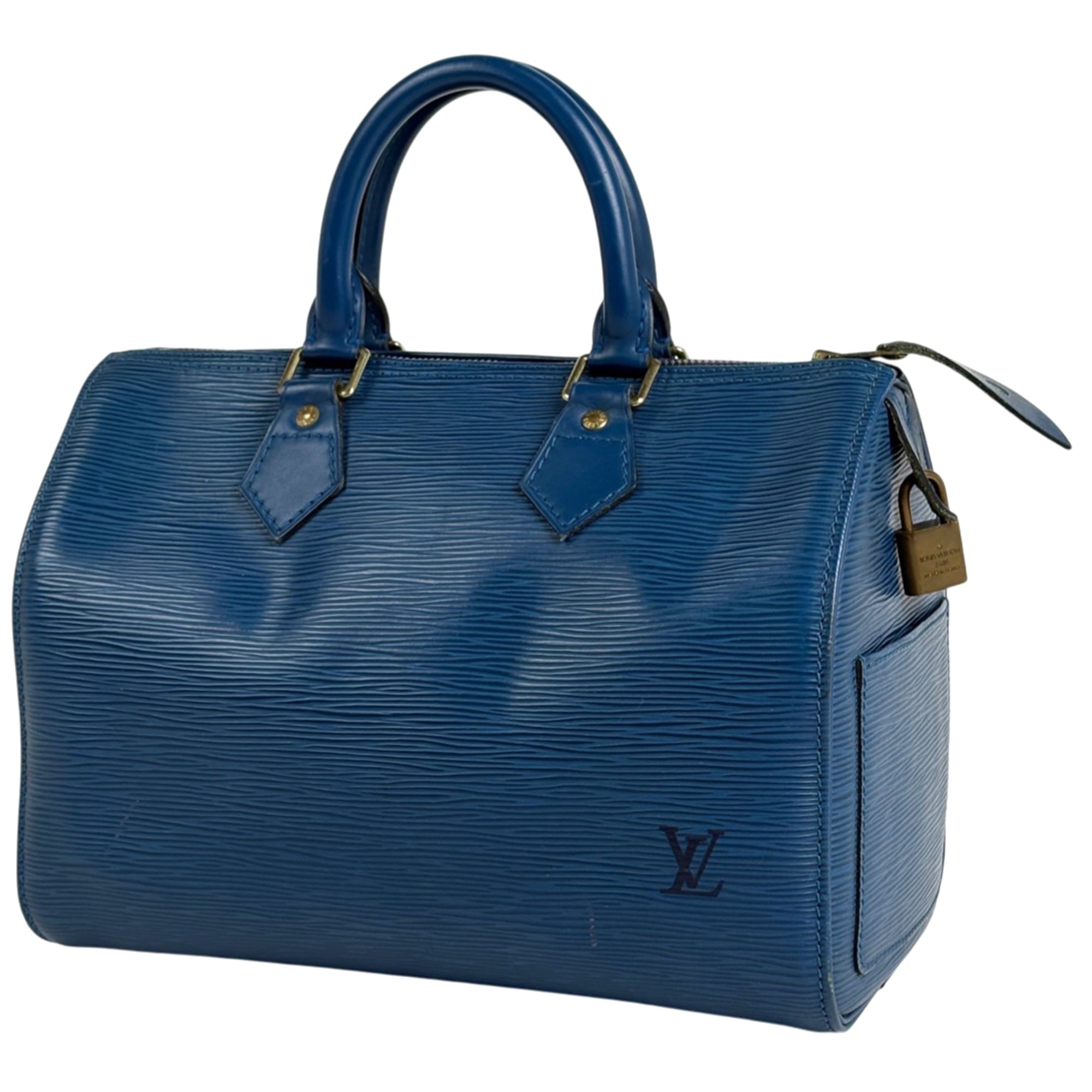 Louis Vuitton Toledo Blue Epi Leather Handbag