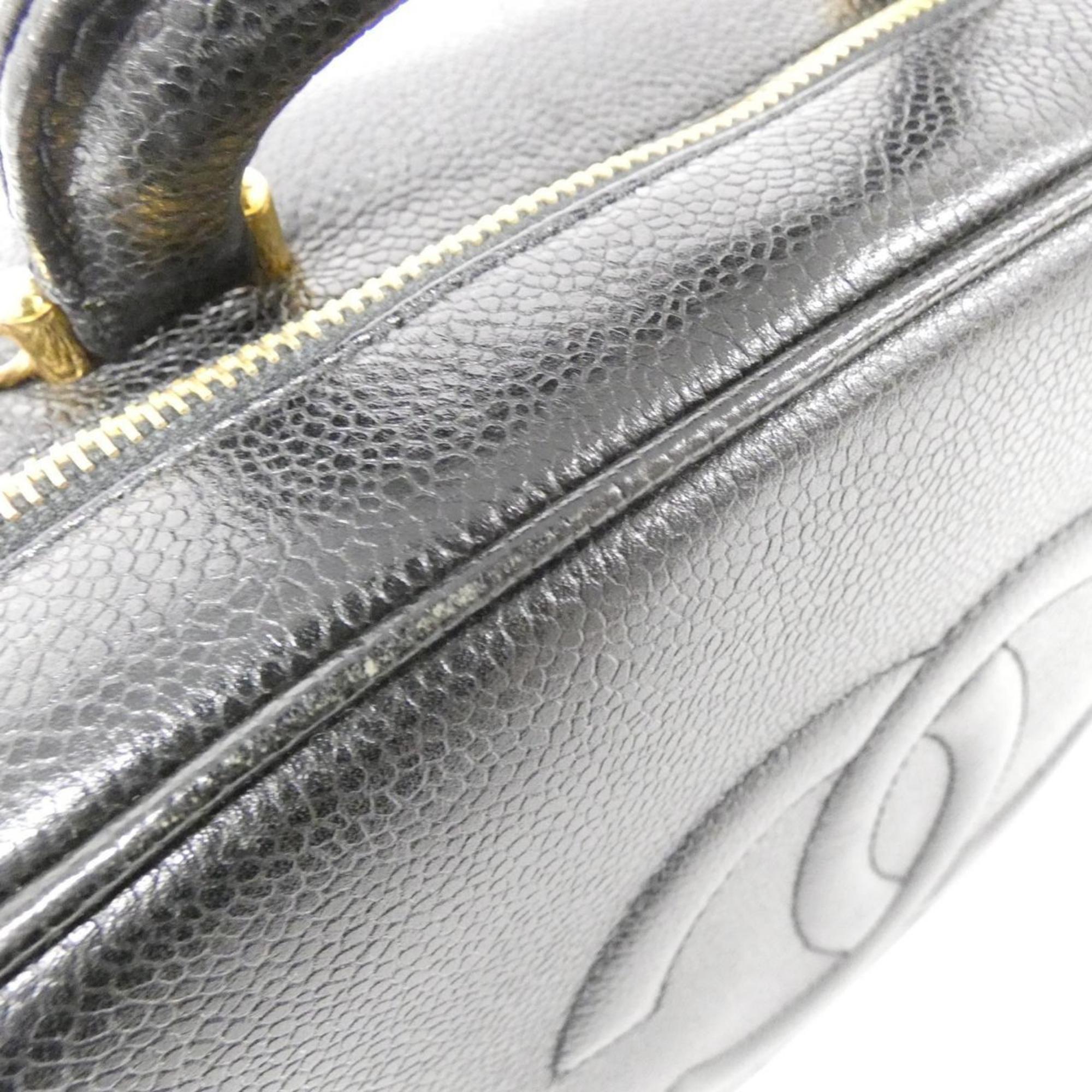 Chanel Black Caviar Leather Handbag