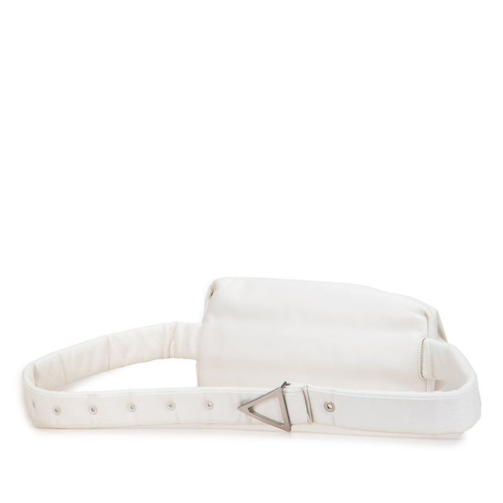 Bottega Veneta White Leather Pouch Sling Bag