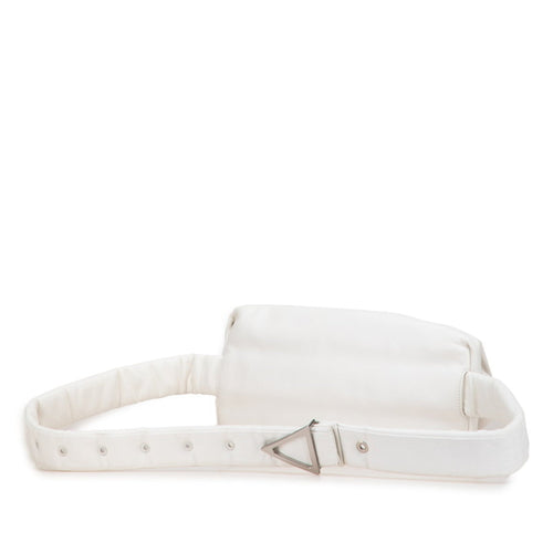 Bottega Veneta White Leather Pouch Sling Bag