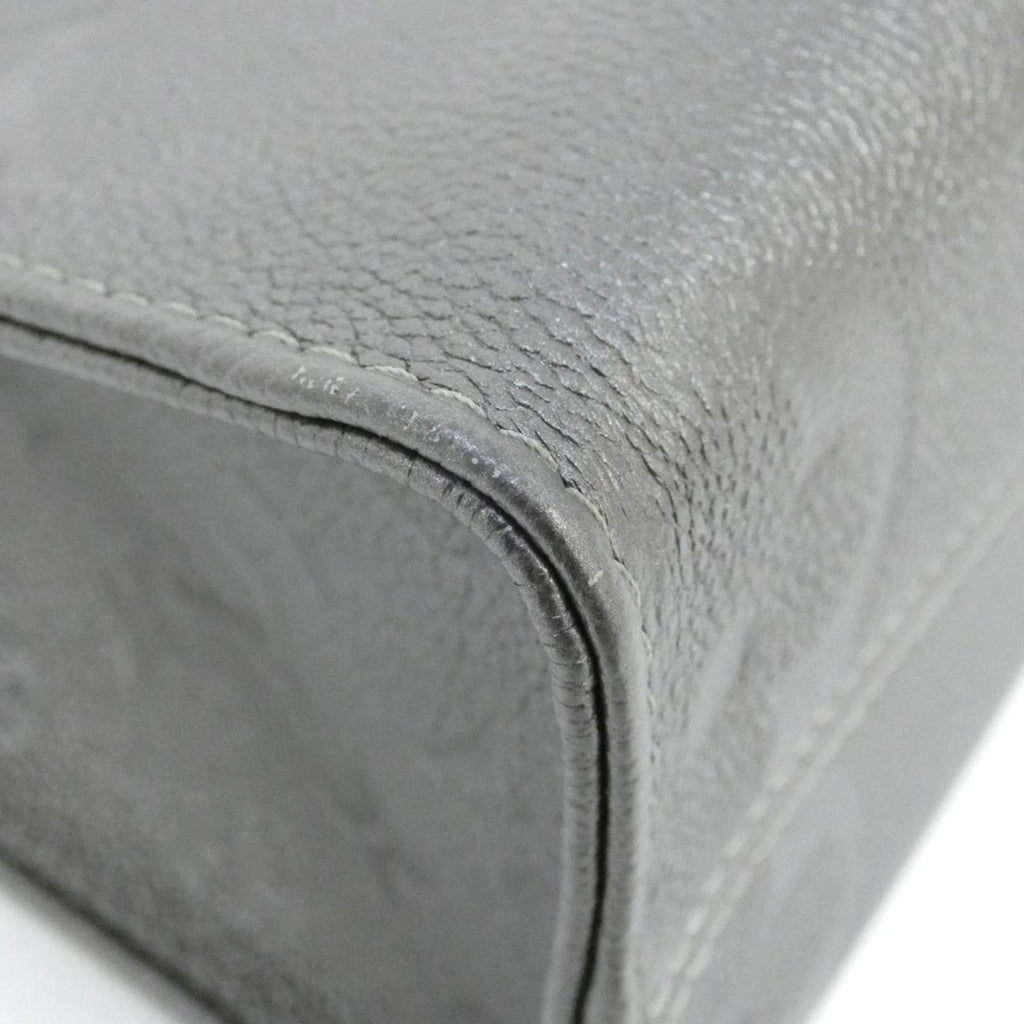 Louis Vuitton Gunmetal Silver Leather Handbag