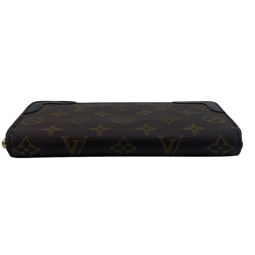 Louis Vuitton Monogram Black Brown Monogram Monogram Long Wallet