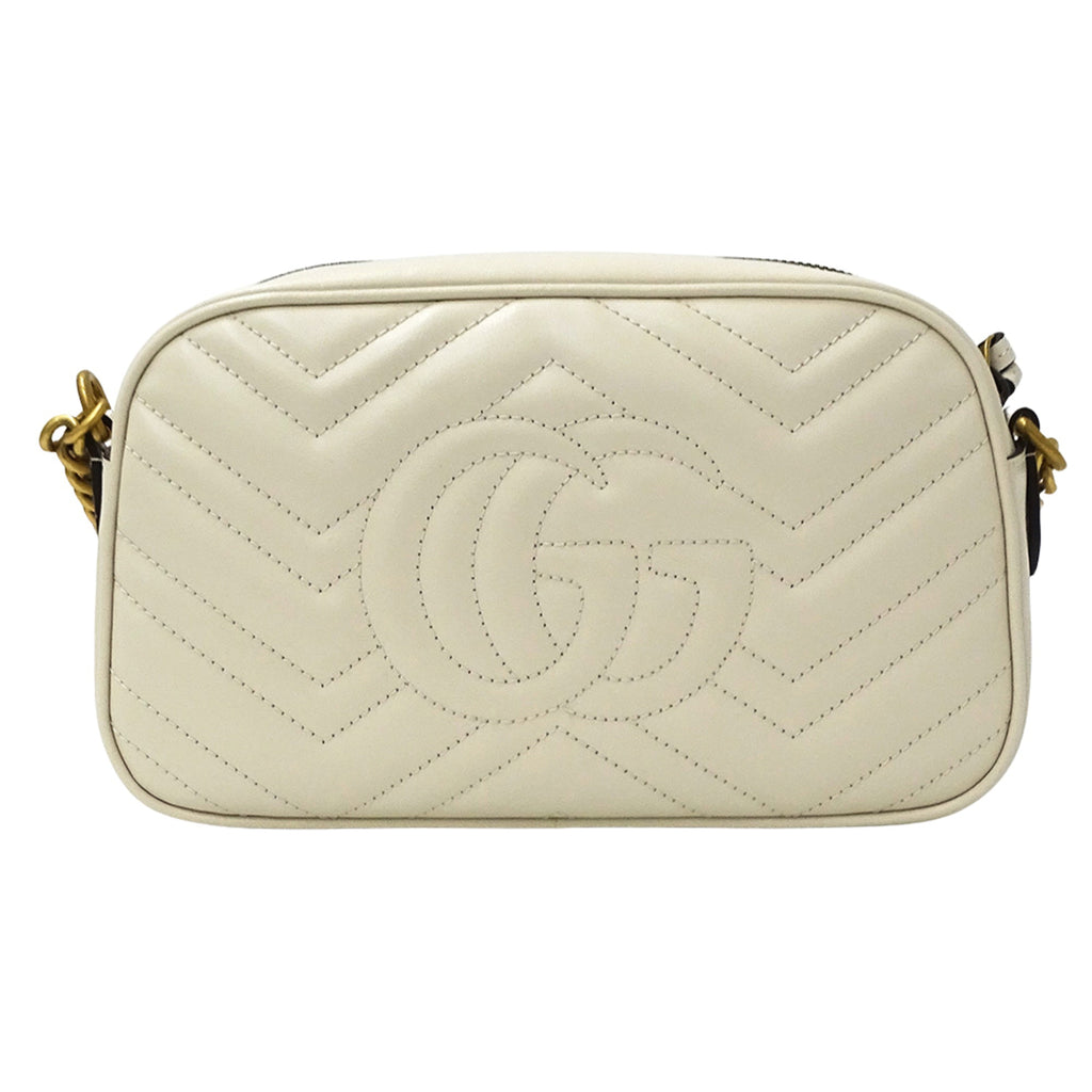 Gucci White Leather Handbag Shoulder Bag (Pre-Owned)