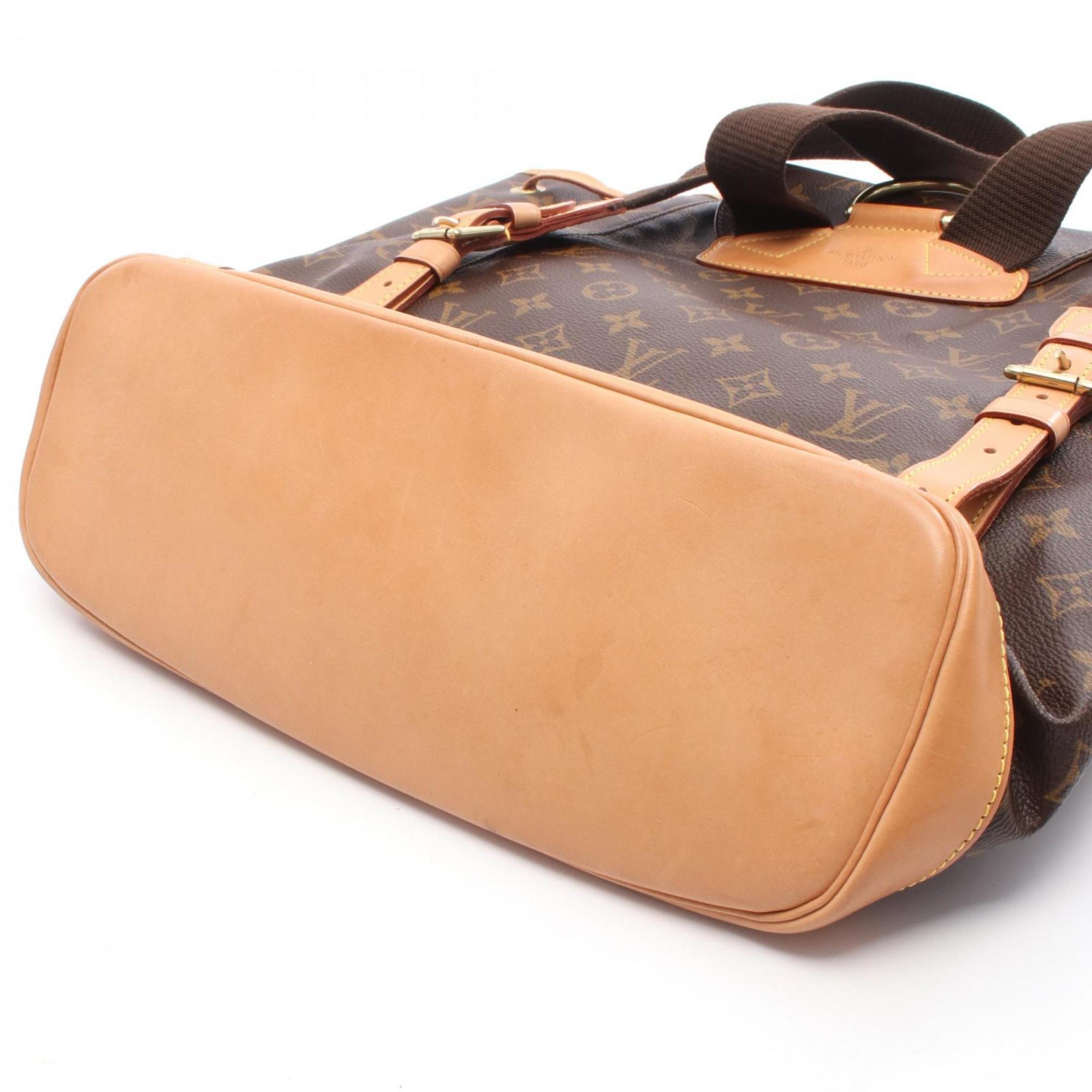 Louis Vuitton Brown Monogram Coated Canvas Leather Backpack