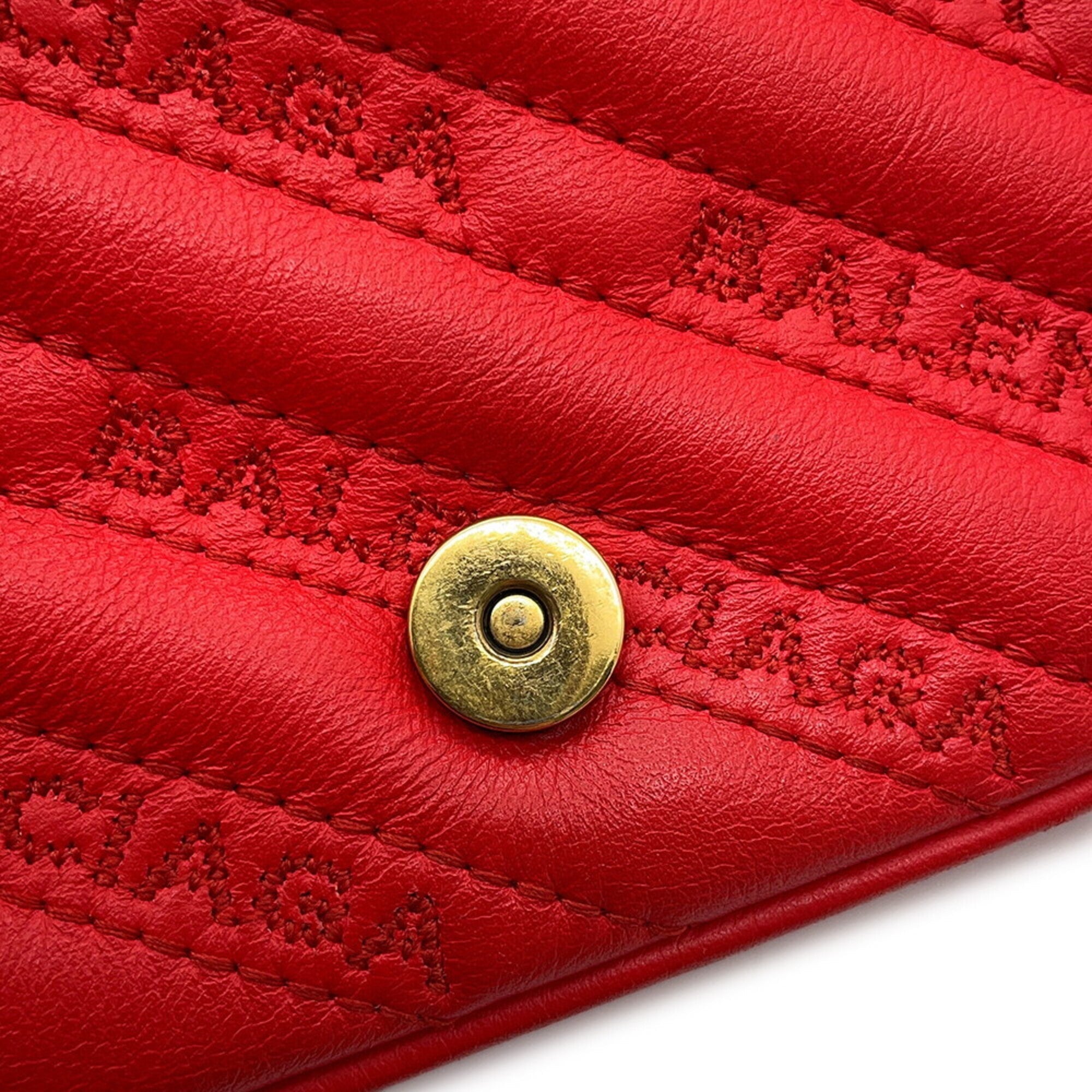 Balenciaga Red Color Leather Handbag Shoulder