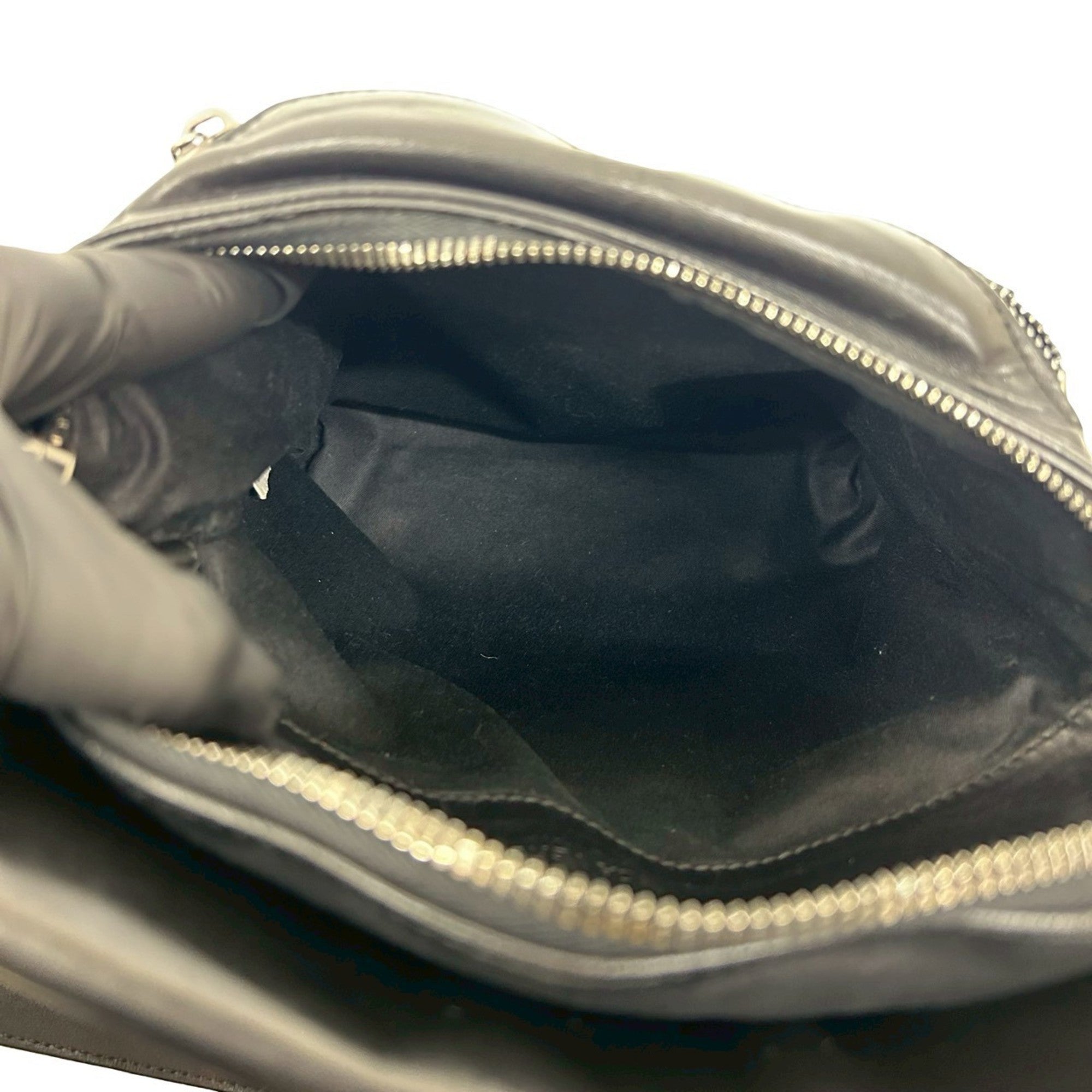 Bottega Veneta Black Leather Shoulder Bag Sling Bag