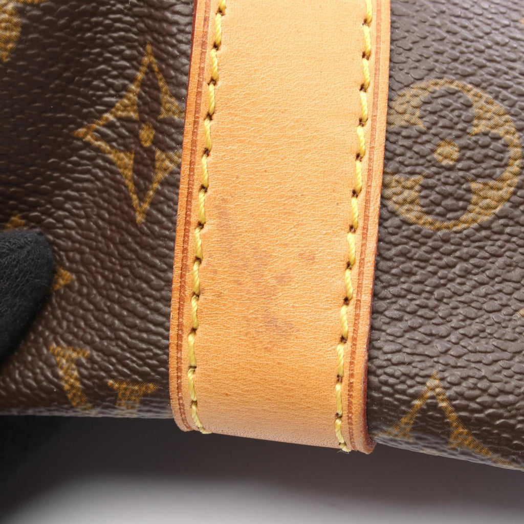 Louis Vuitton Brown Coated Canvas Leather Boston Bag