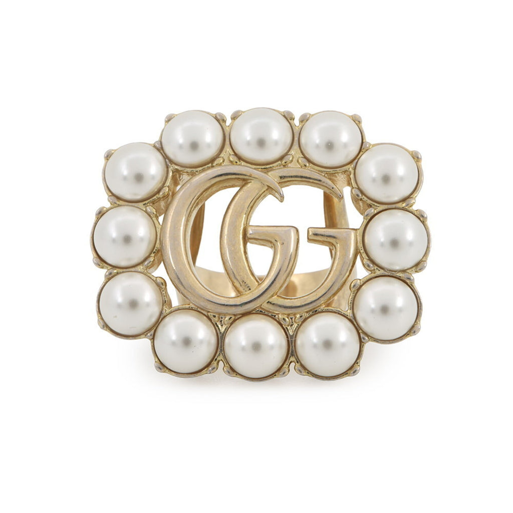 Gucci Champagne Gold Gold Plating Band Ring (Pre-Owned)
