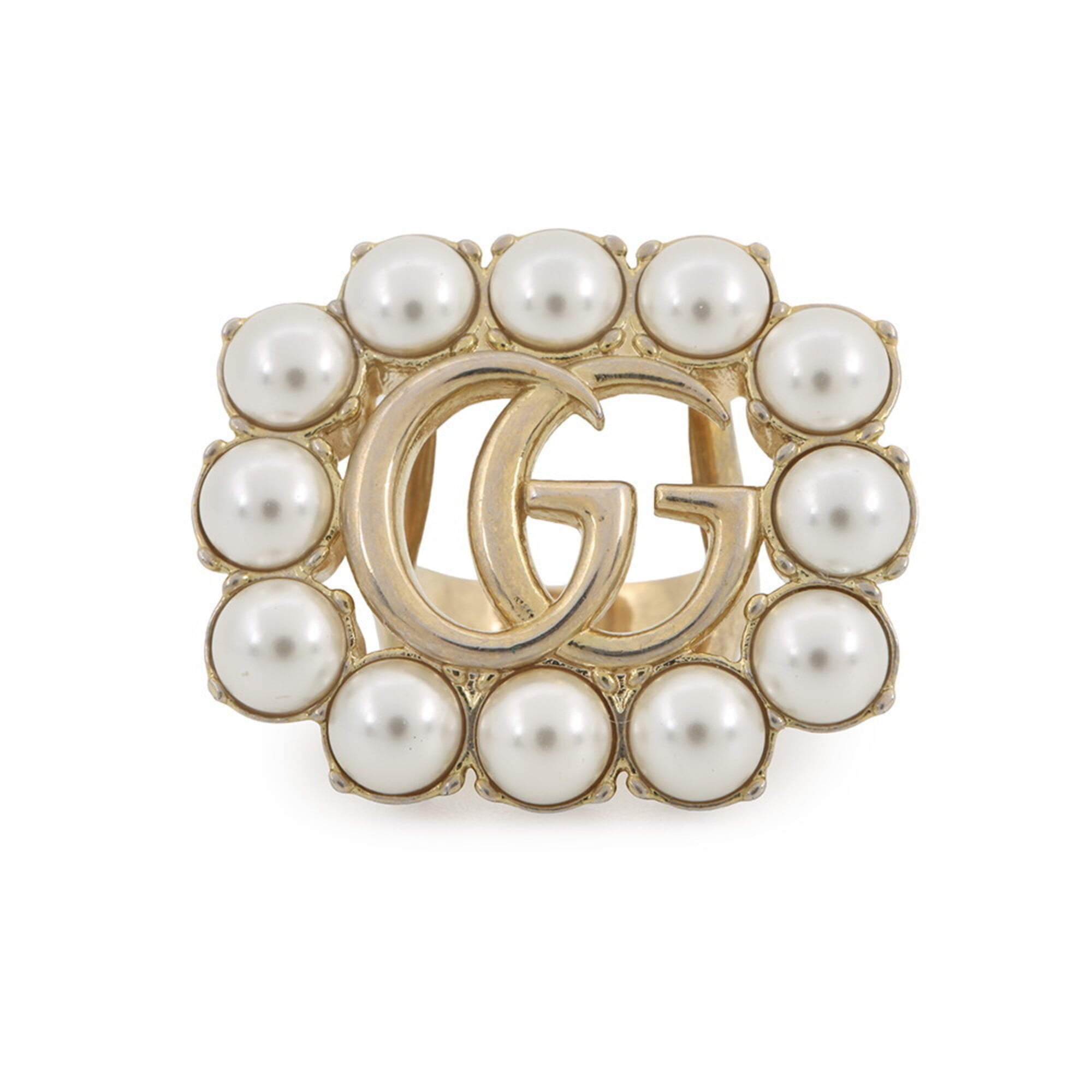 Gucci Champagne Gold Gold Plating Band Ring (Pre-Owned)