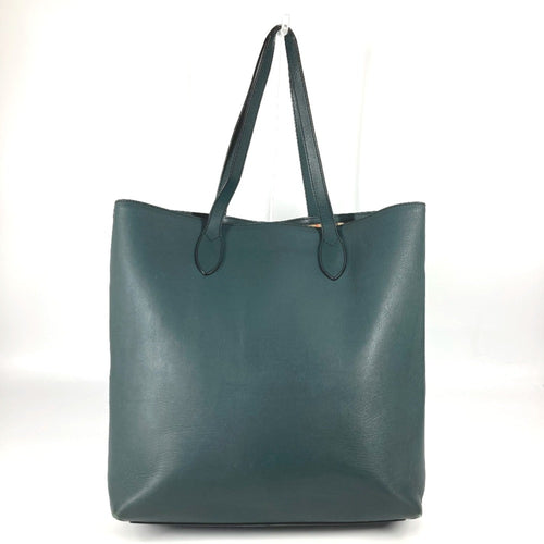 Burberry Blue Khaki Leather Shoulder Bag Tote Bag