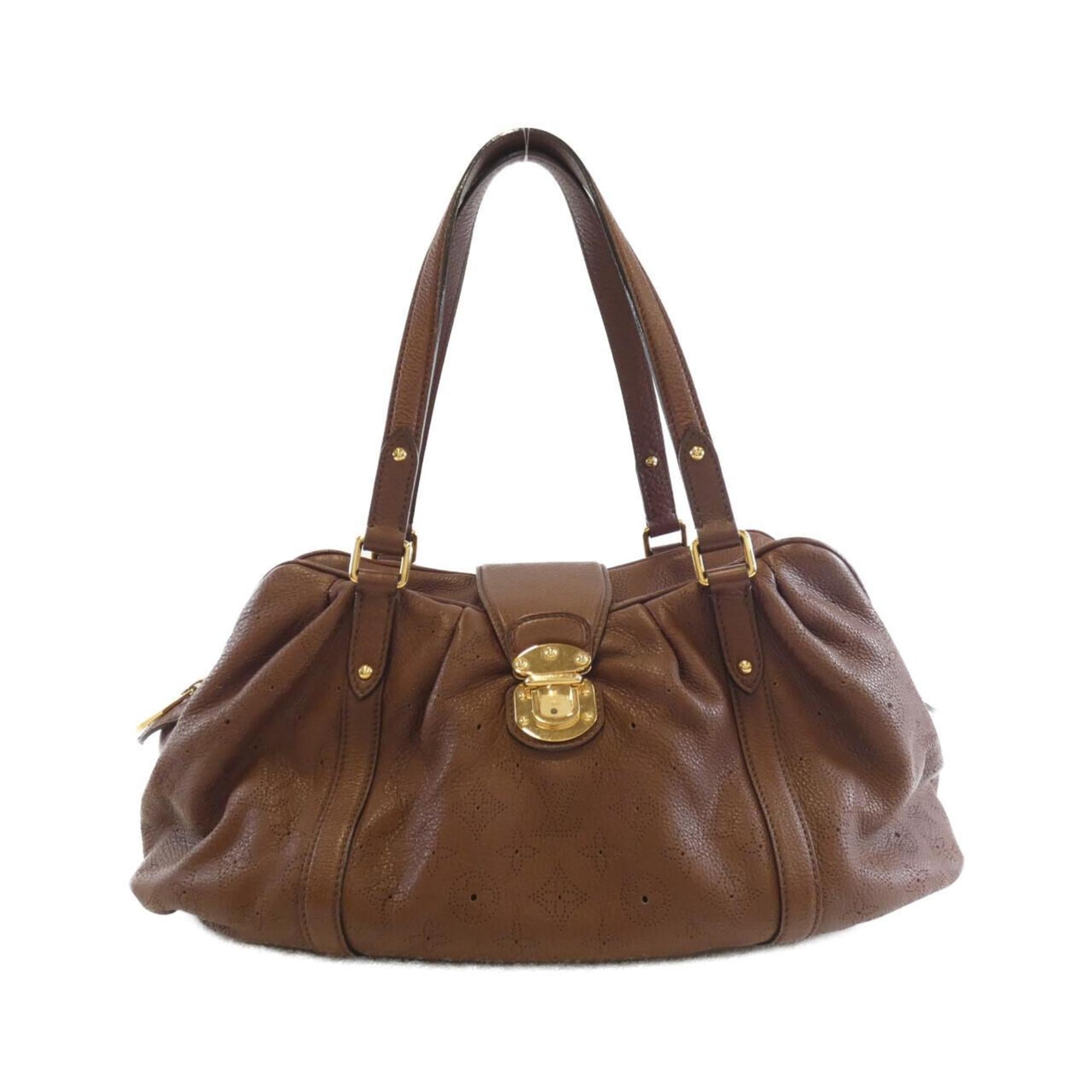 Louis Vuitton Mahina Cognac Leather Shoulder Bag