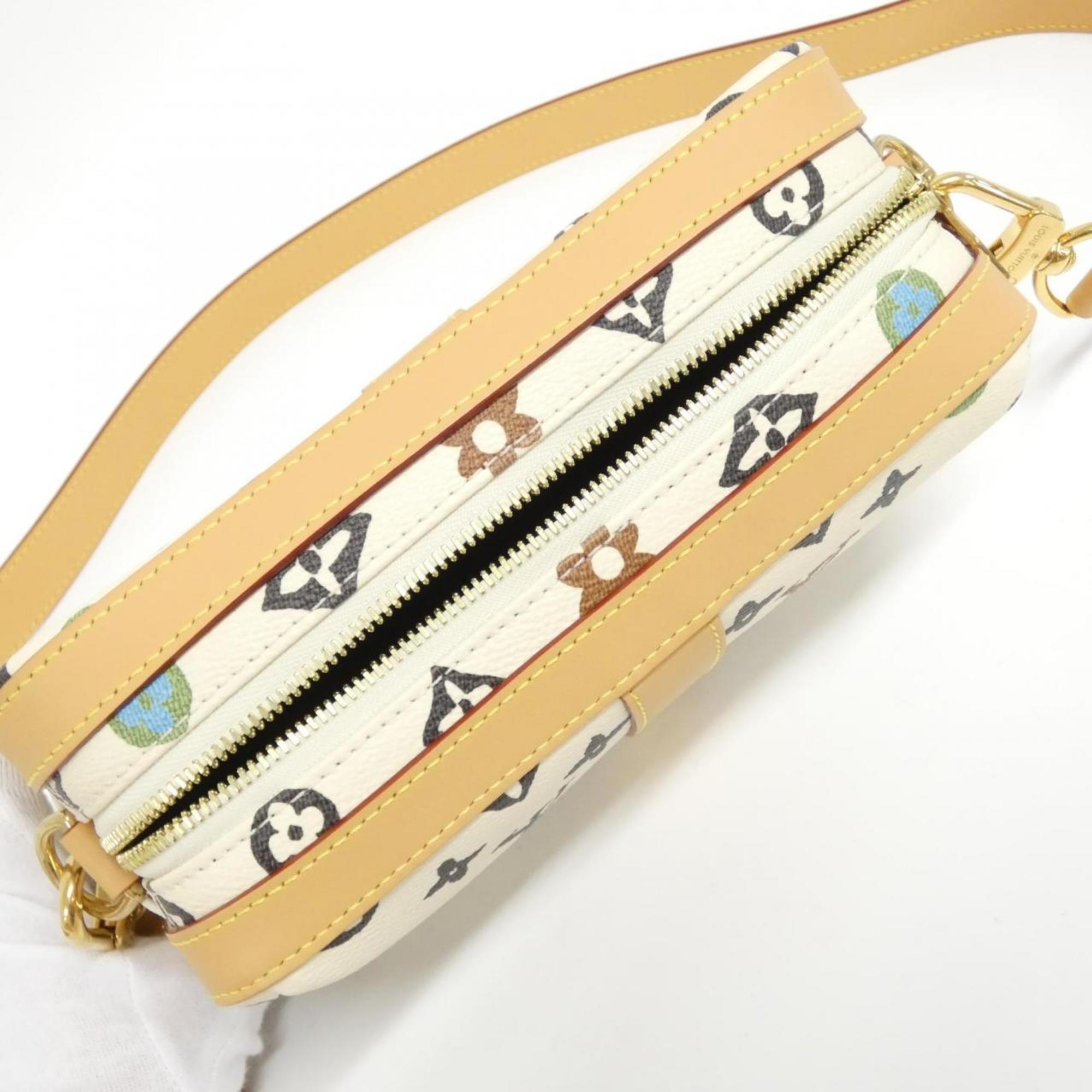 Louis Vuitton Ivory Multi-Color Vanilla Coated Canvas Shoulder Bag