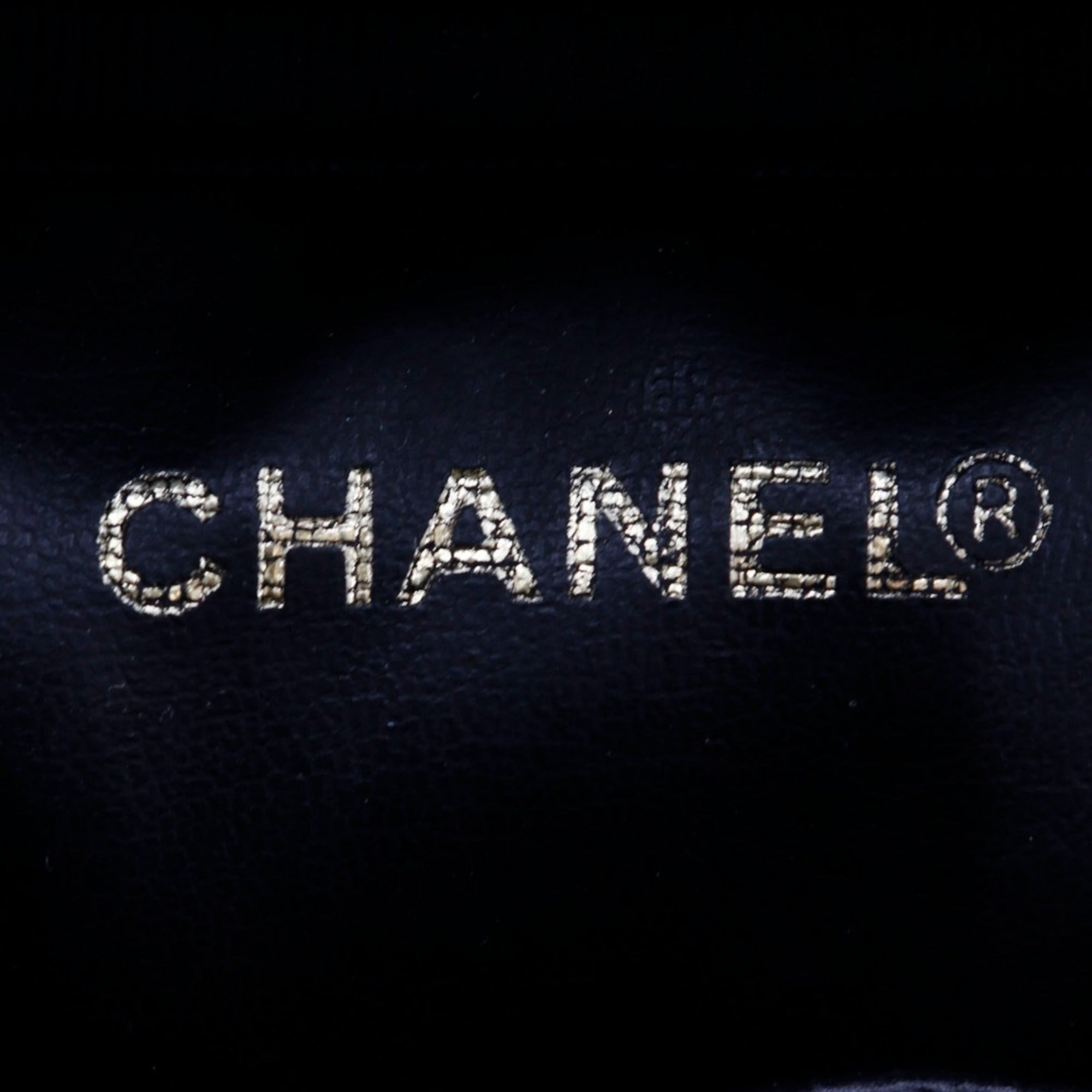 Chanel Black Caviar Leather Handbag Pouch