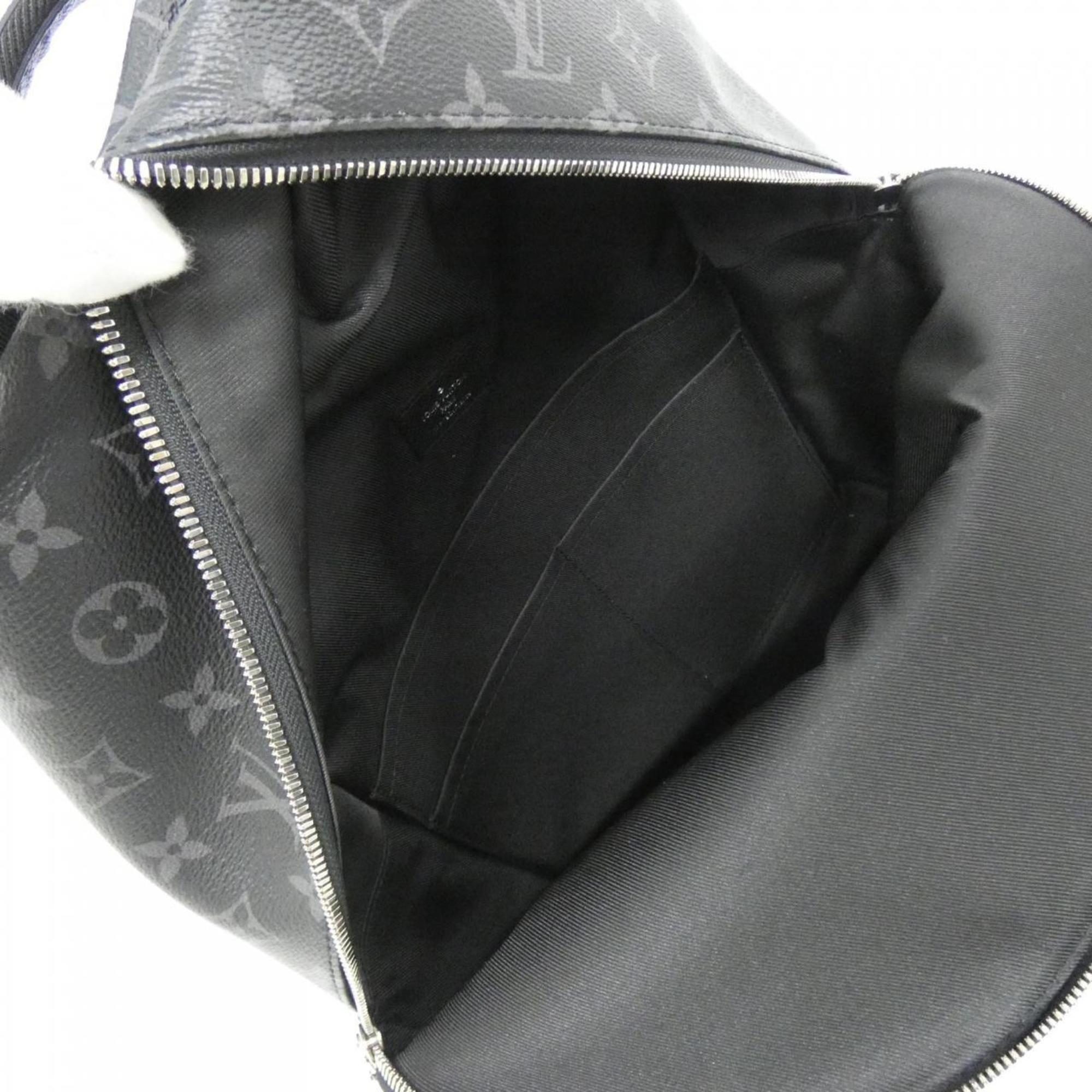 Louis Vuitton Black Taigarama Coated Canvas Leather Backpack