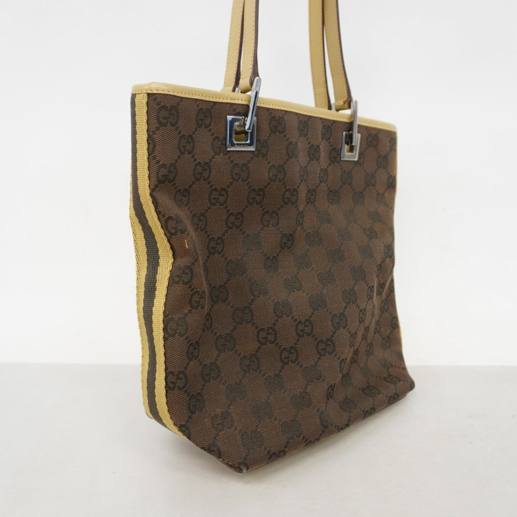 Gucci Brown Canvas Tote Bag (Pre-Owned)
