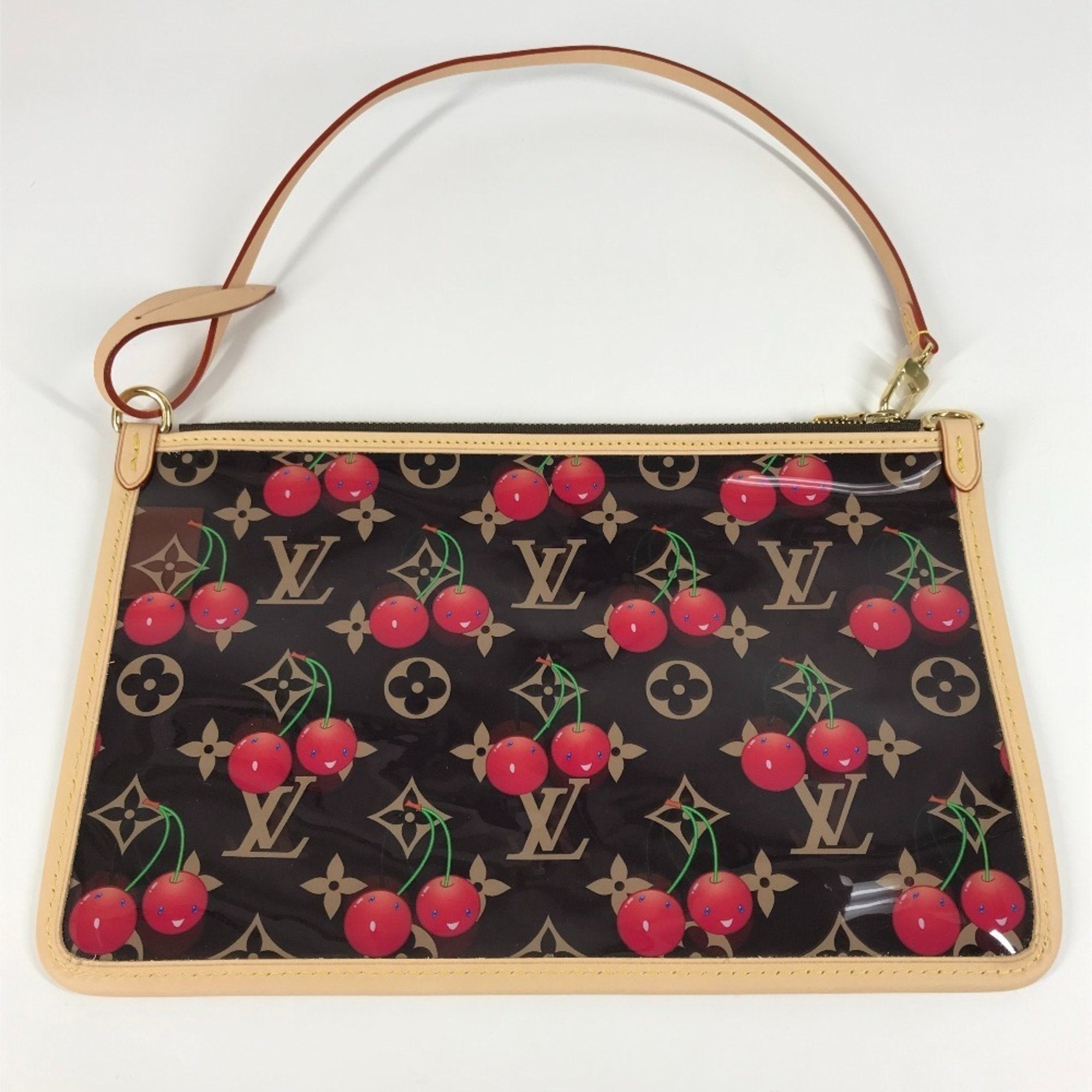 Louis Vuitton Brown Clear Monogram Red Color Monogram Shoulder Bag