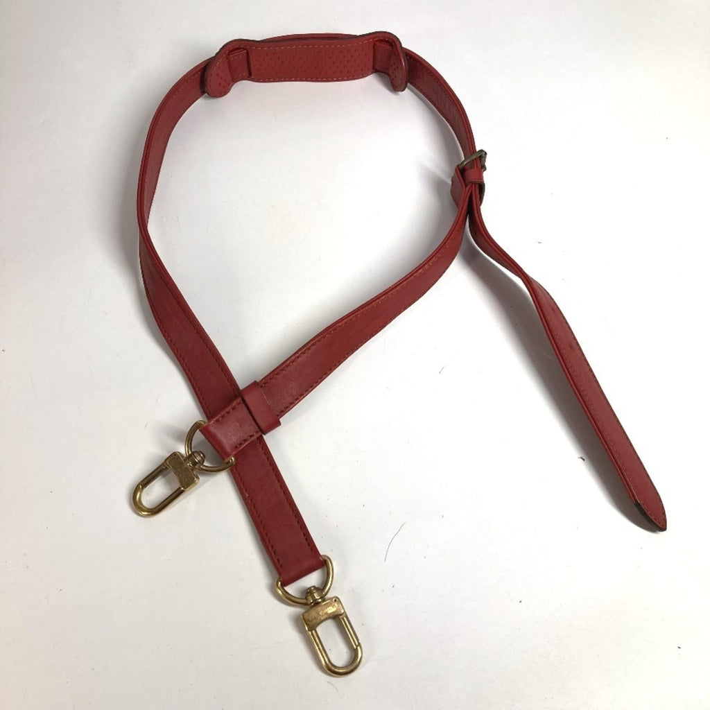 Louis Vuitton Red Color Leather Boston Bag Handbag Shoulder Bag
