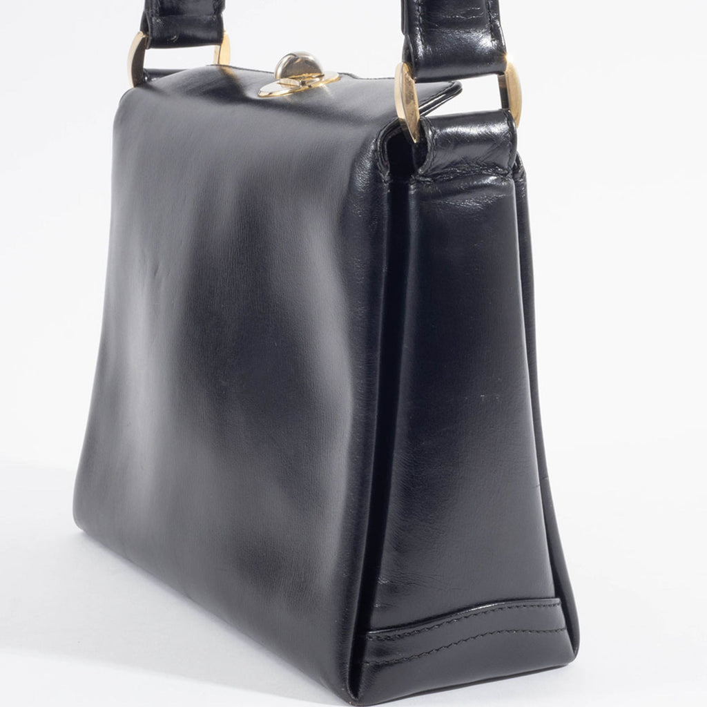 Gucci Black Leather Handbag Shoulder Bag (Pre-Owned)