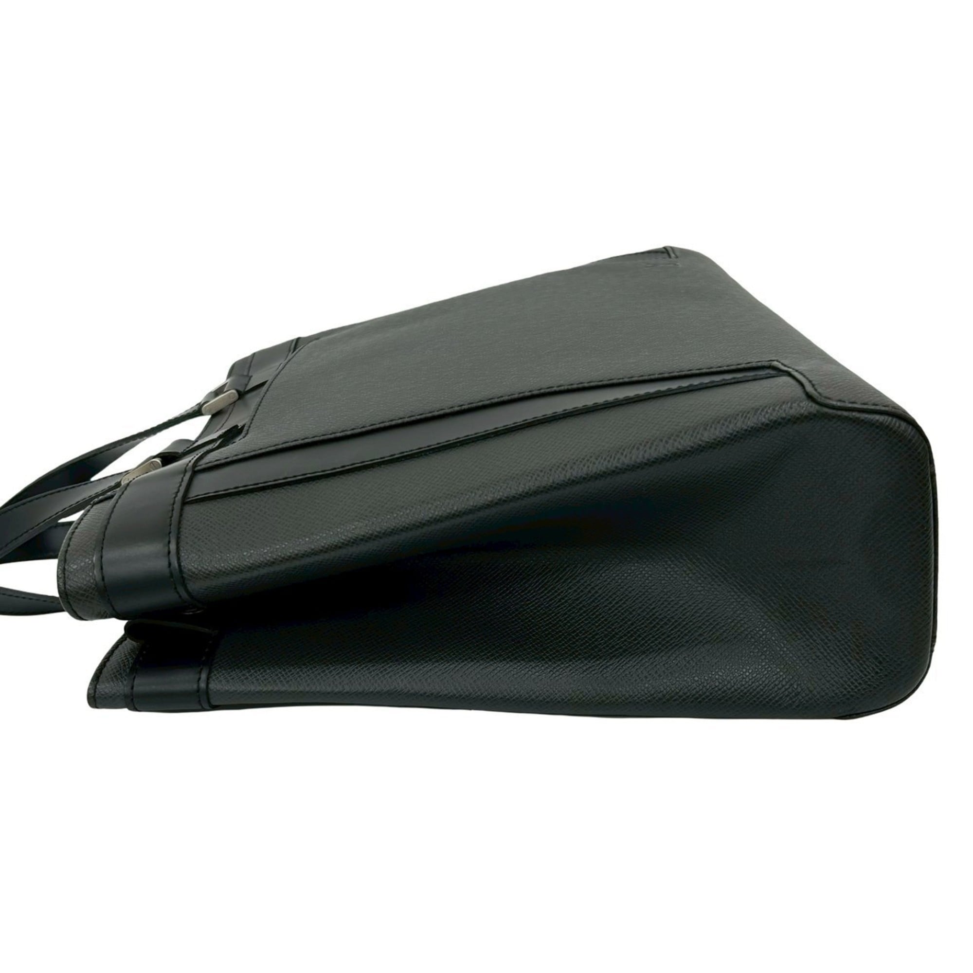 Louis Vuitton Black Leather Tote Bag