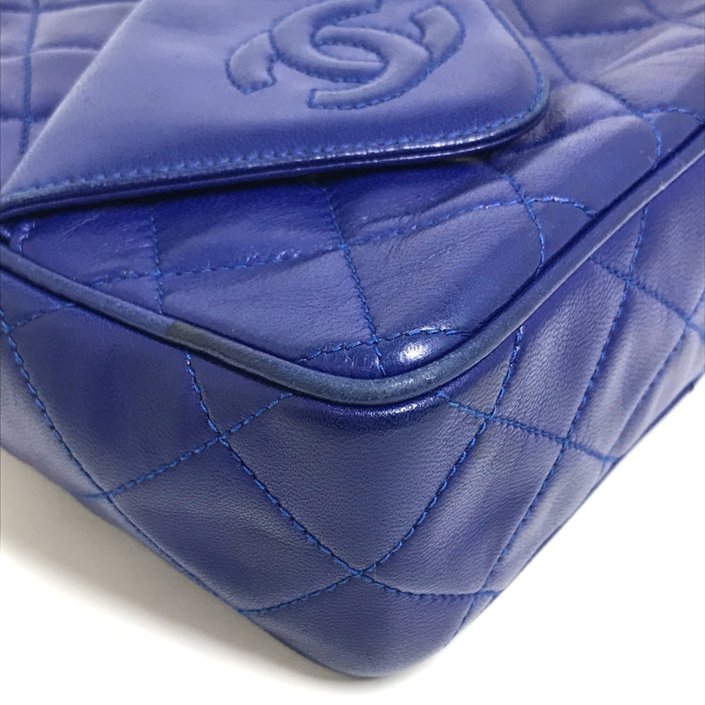 Chanel Blue Leather Shoulder Bag