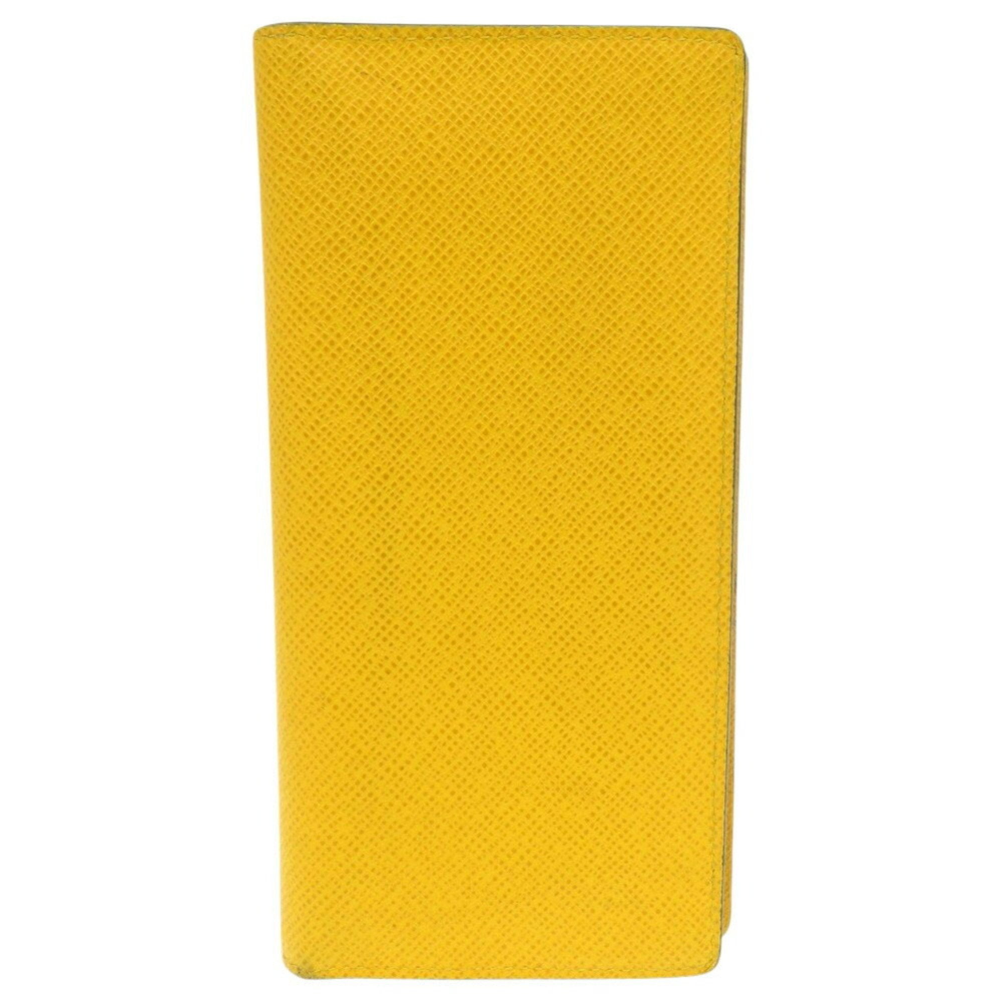 Louis Vuitton Jaune Taiga Leather Long Wallet