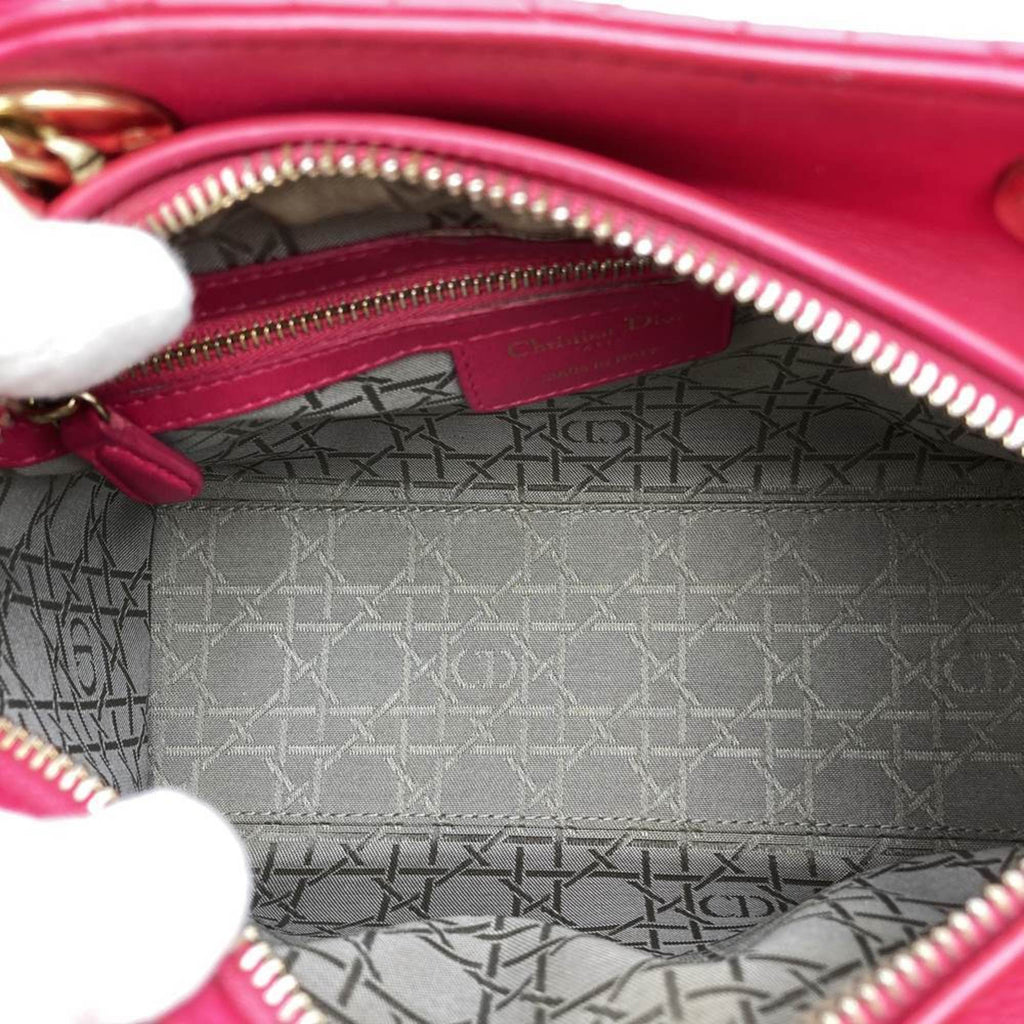Christian Dior Pink Leather Handbag Shoulder Bag (Pre-Owned)