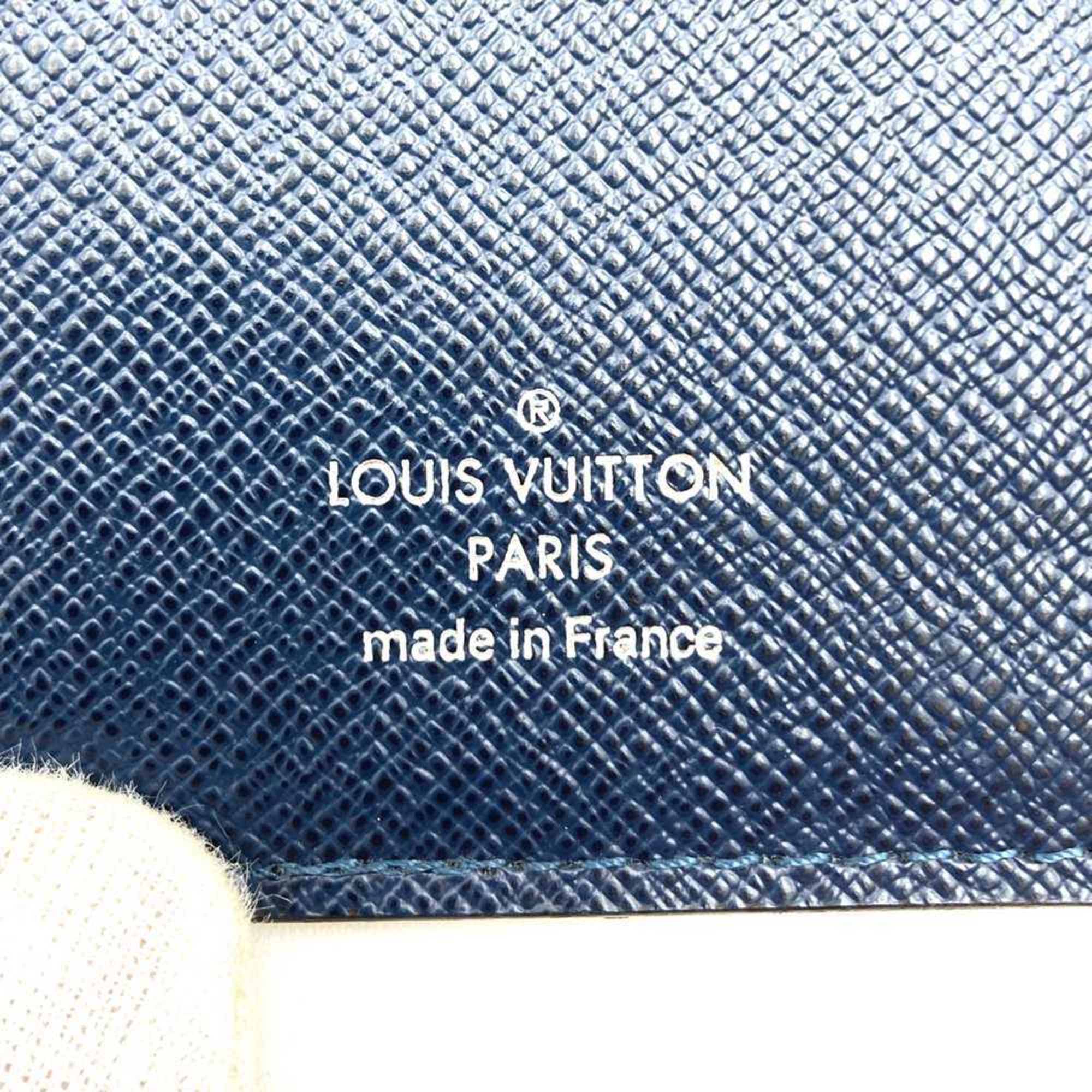 Louis Vuitton Taiga Navy Taiga Leather Long Wallet