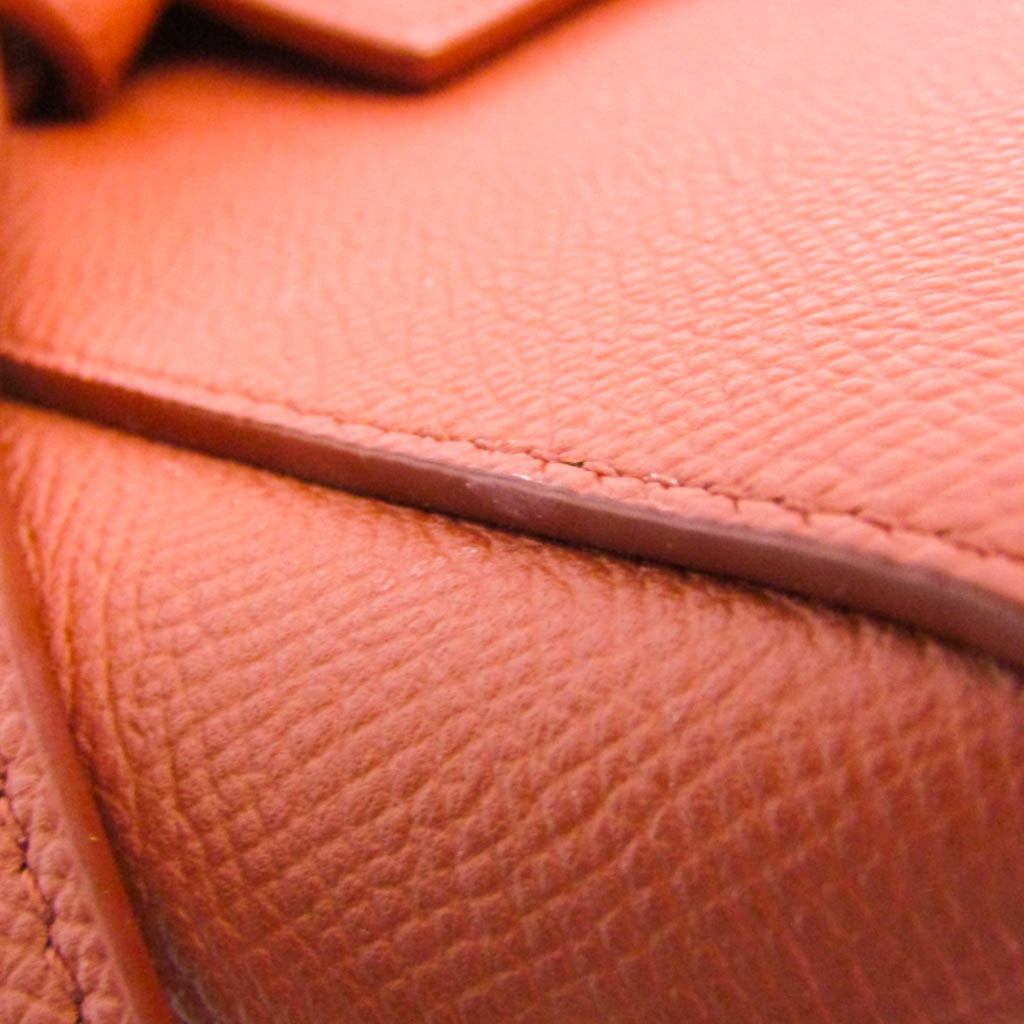 Celine Belt Bag Textured Leather Red Leather Handbag