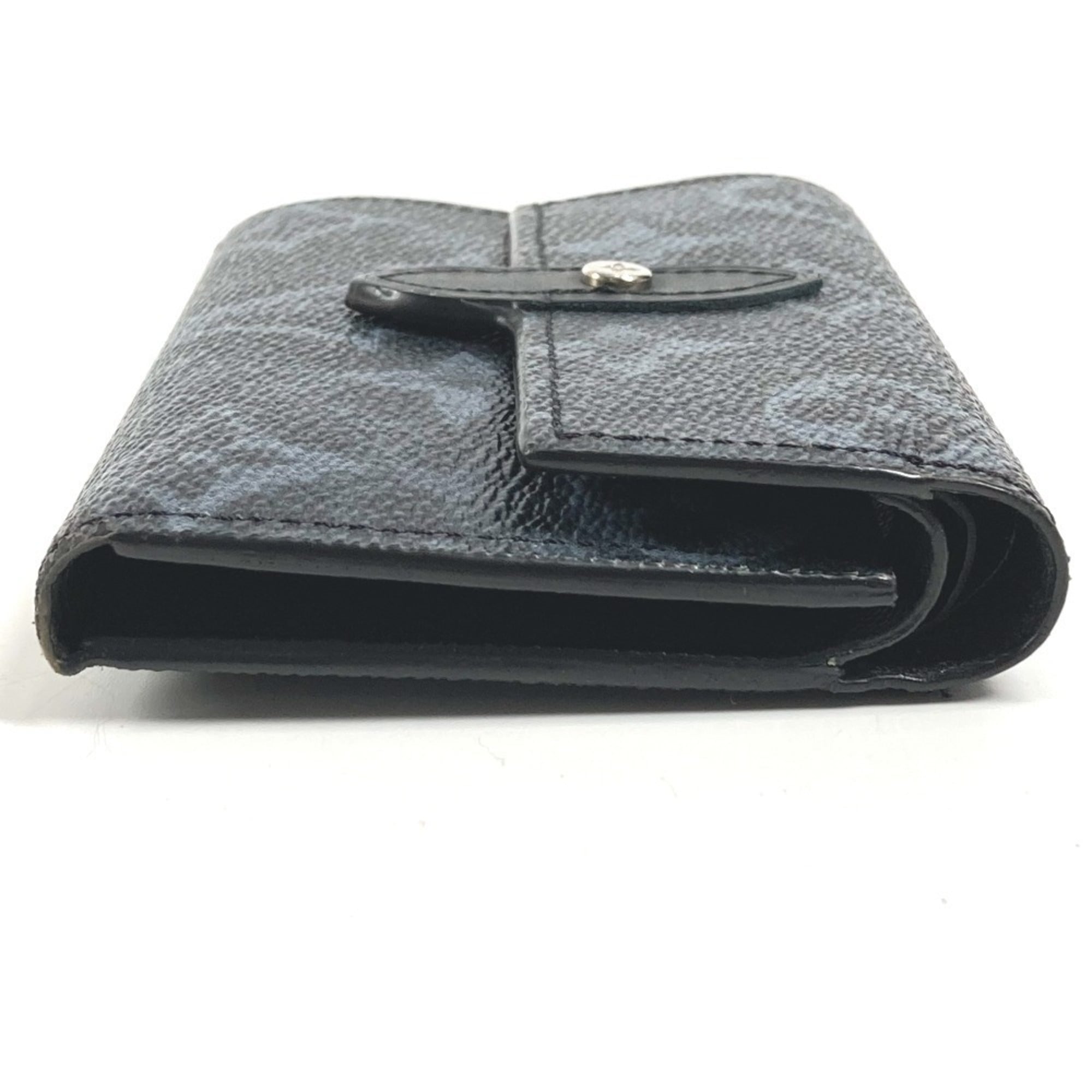 Louis Vuitton Navy Leather Chain/Shoulder Wallet