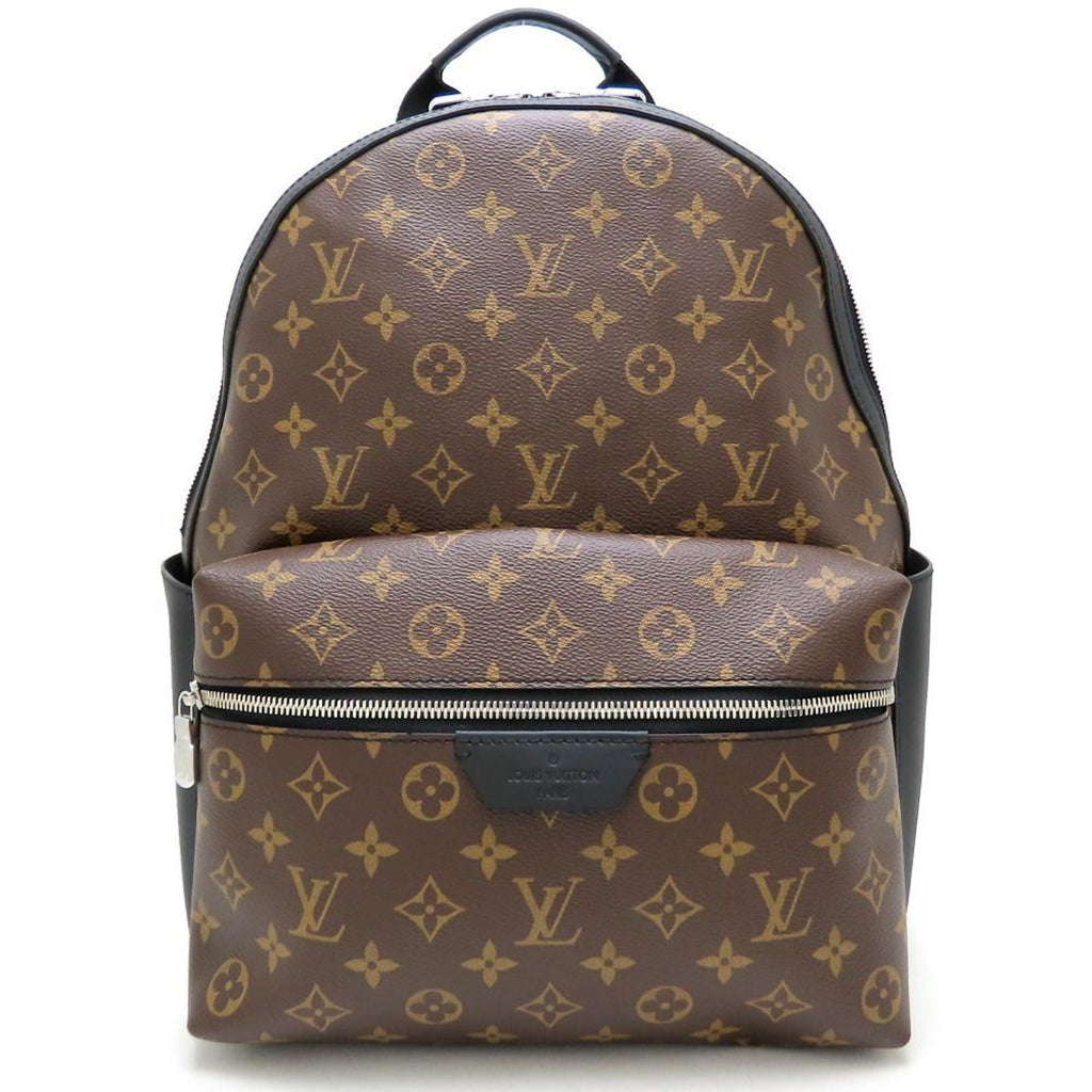 Louis Vuitton Black Brown Canvas Leather Backpack