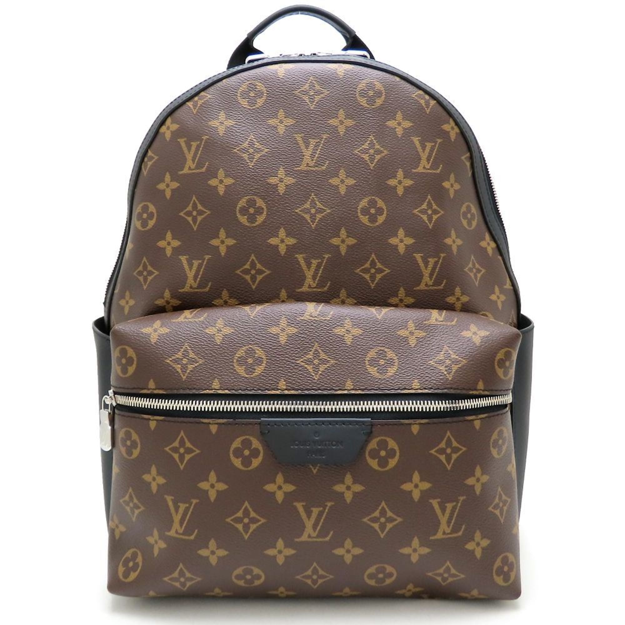 Louis Vuitton Black Brown Canvas Leather Backpack
