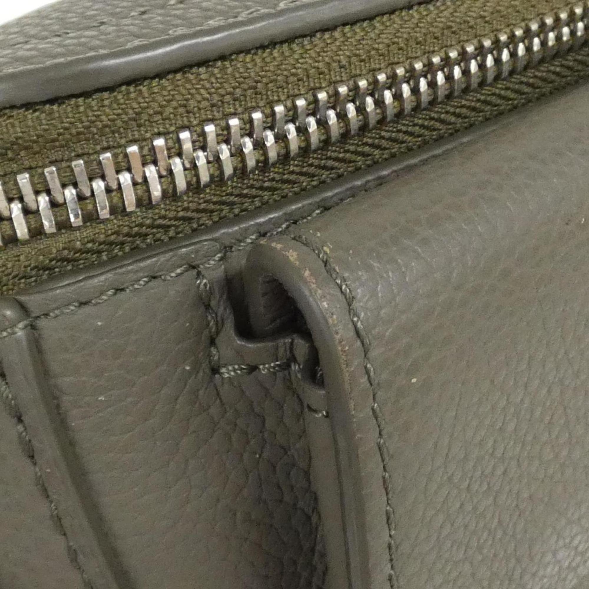 Louis Vuitton Khaki Leather Shoulder Bag