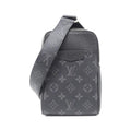 Louis Vuitton Taigarama Black Coated Canvas Leather Shoulder Bag