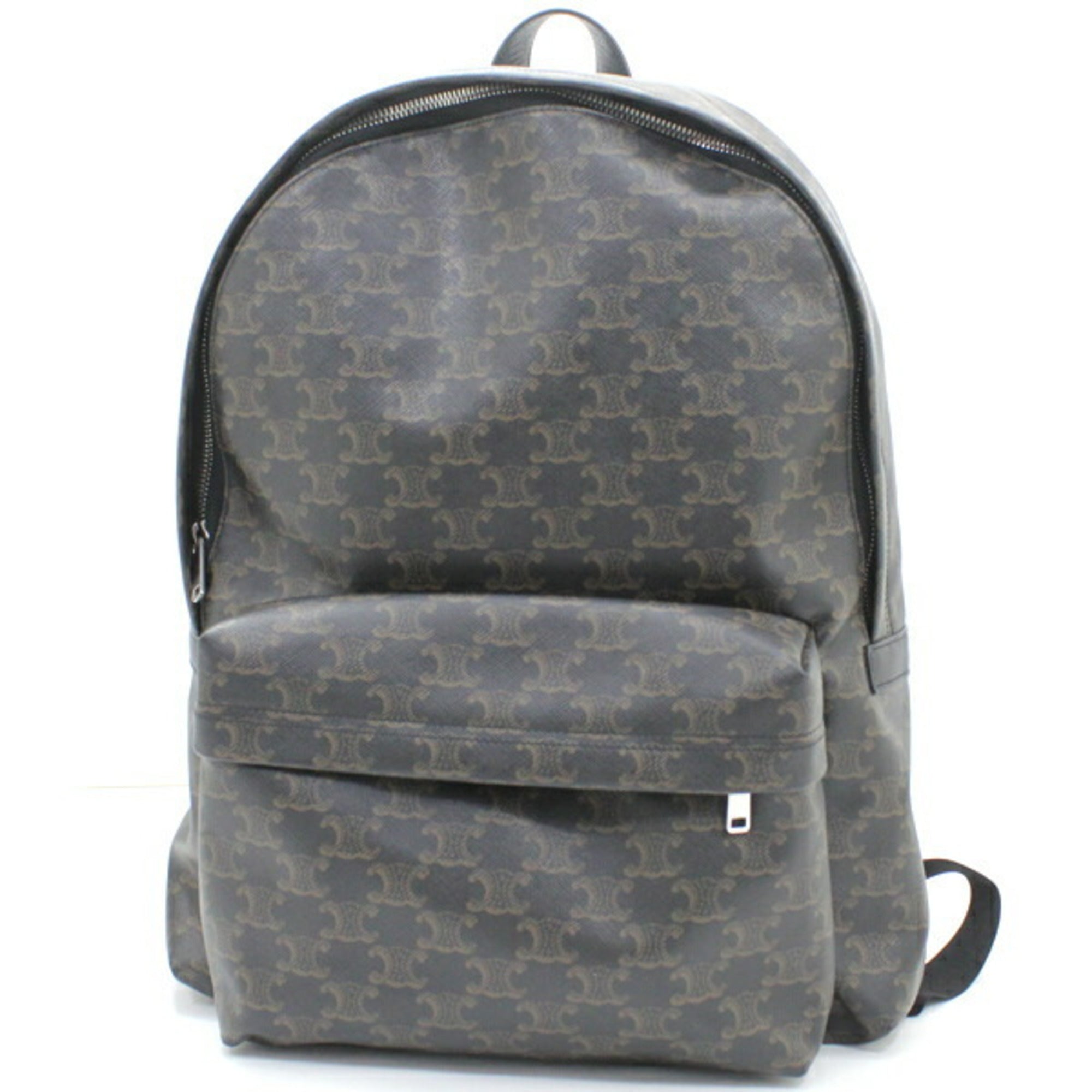 Celine Black Brown Canvas Leather Backpack