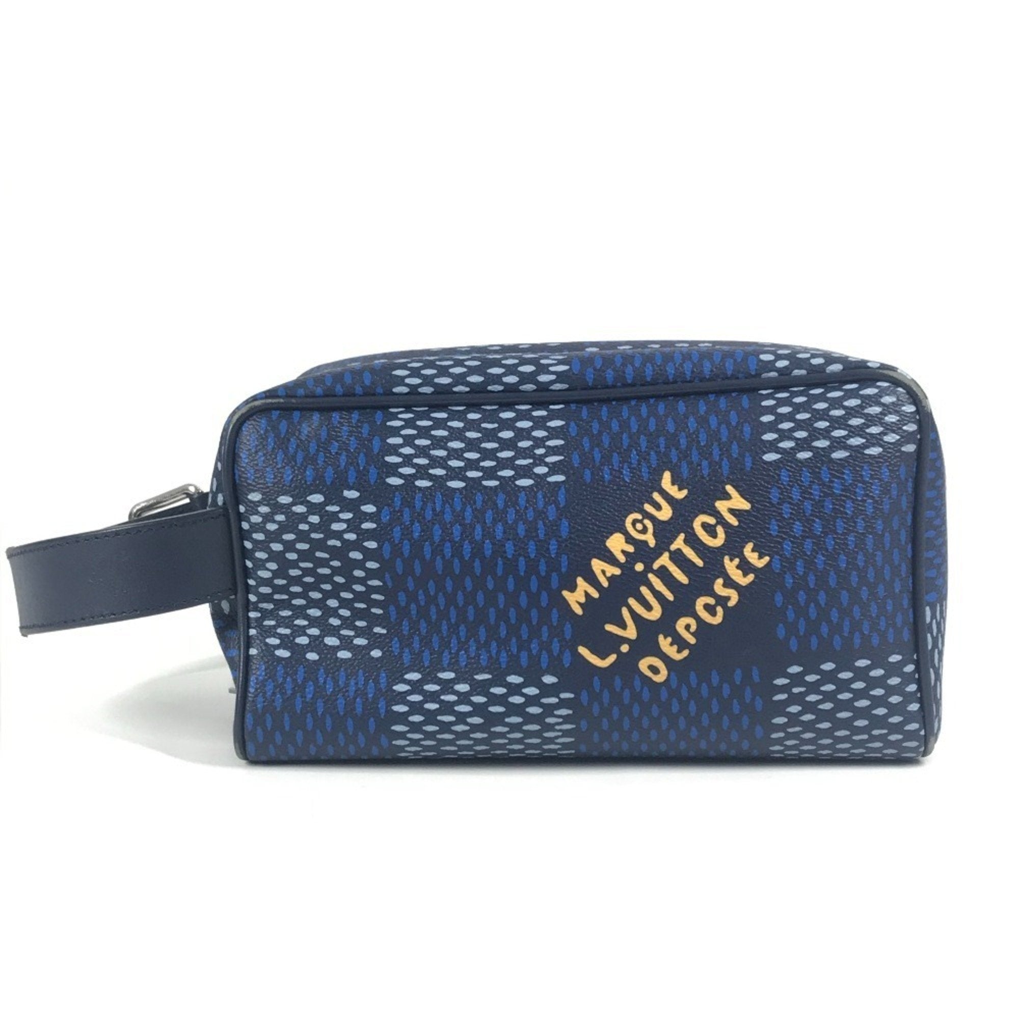 Louis Vuitton Blue Damier Canvas Clutch Bag