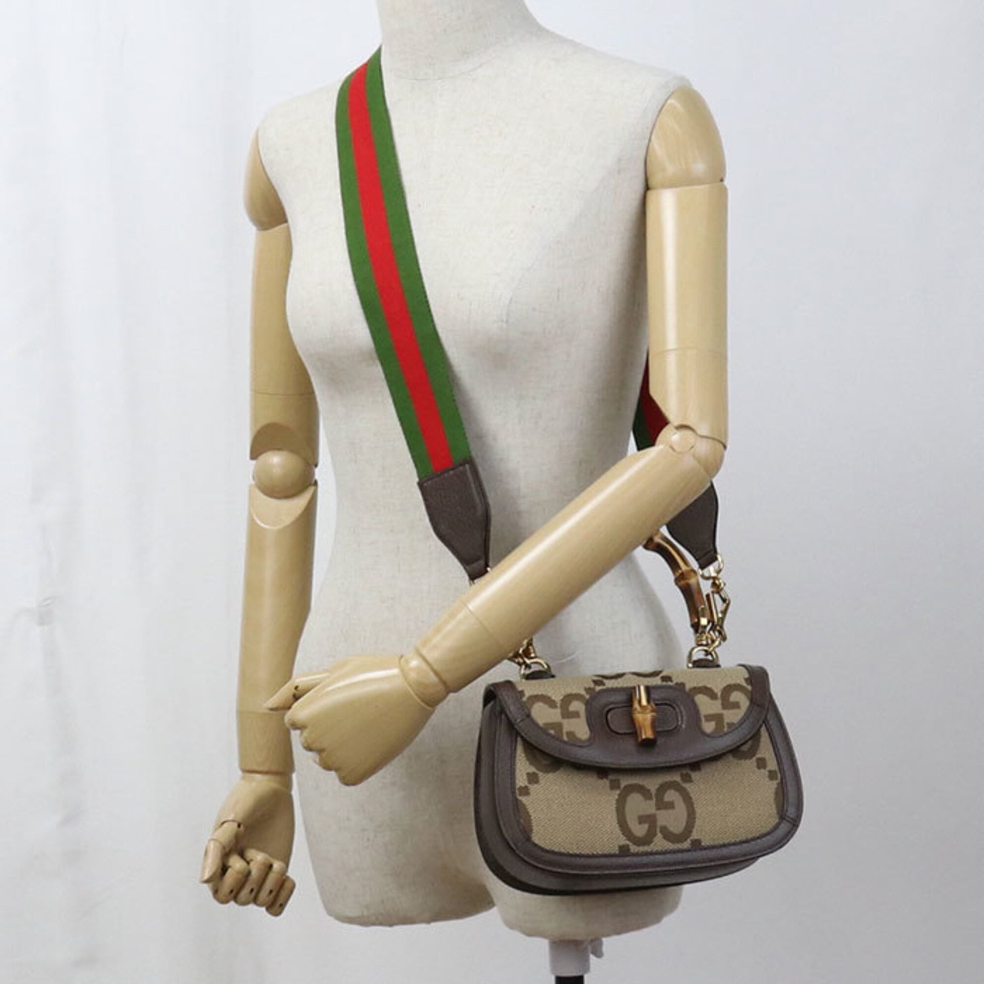 Gucci Beige Canvas Handbag (Pre-Owned)
