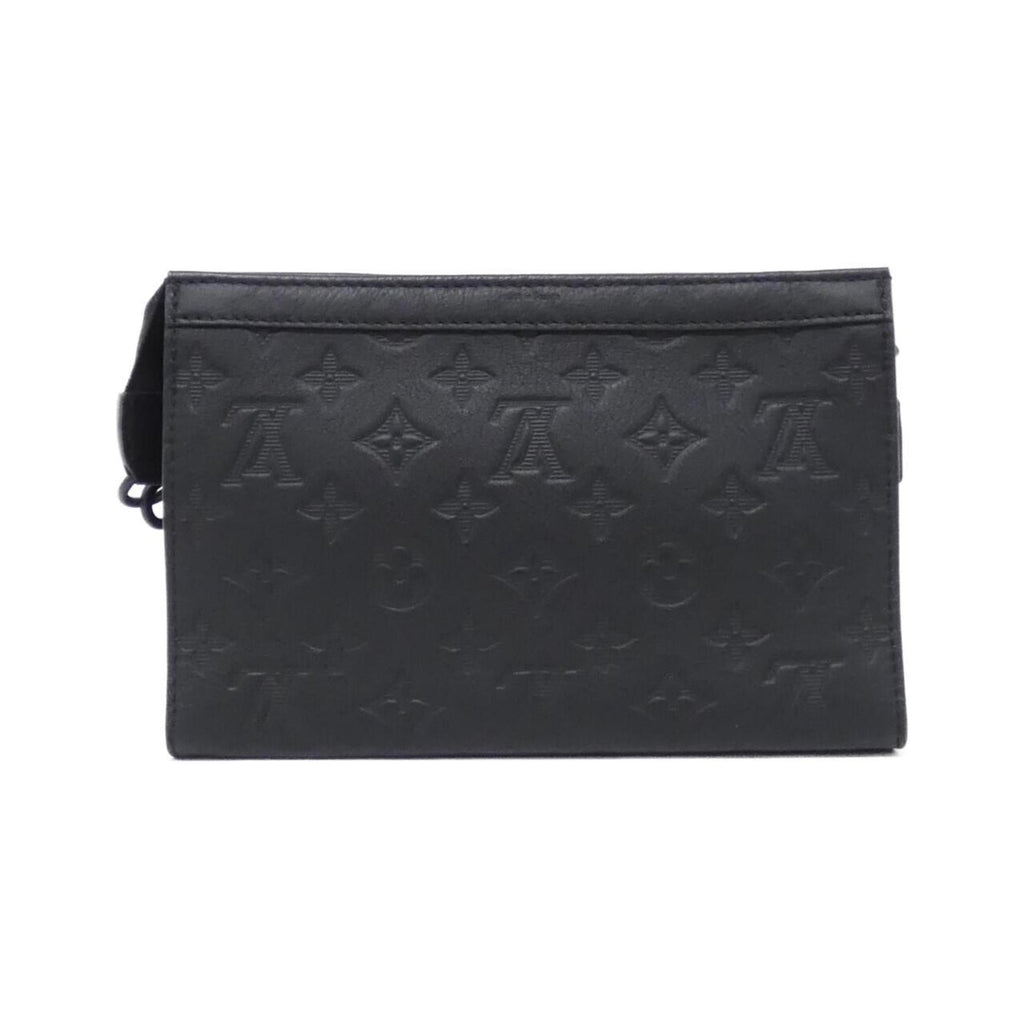 Louis Vuitton Black Leather Pouch Shoulder Bag
