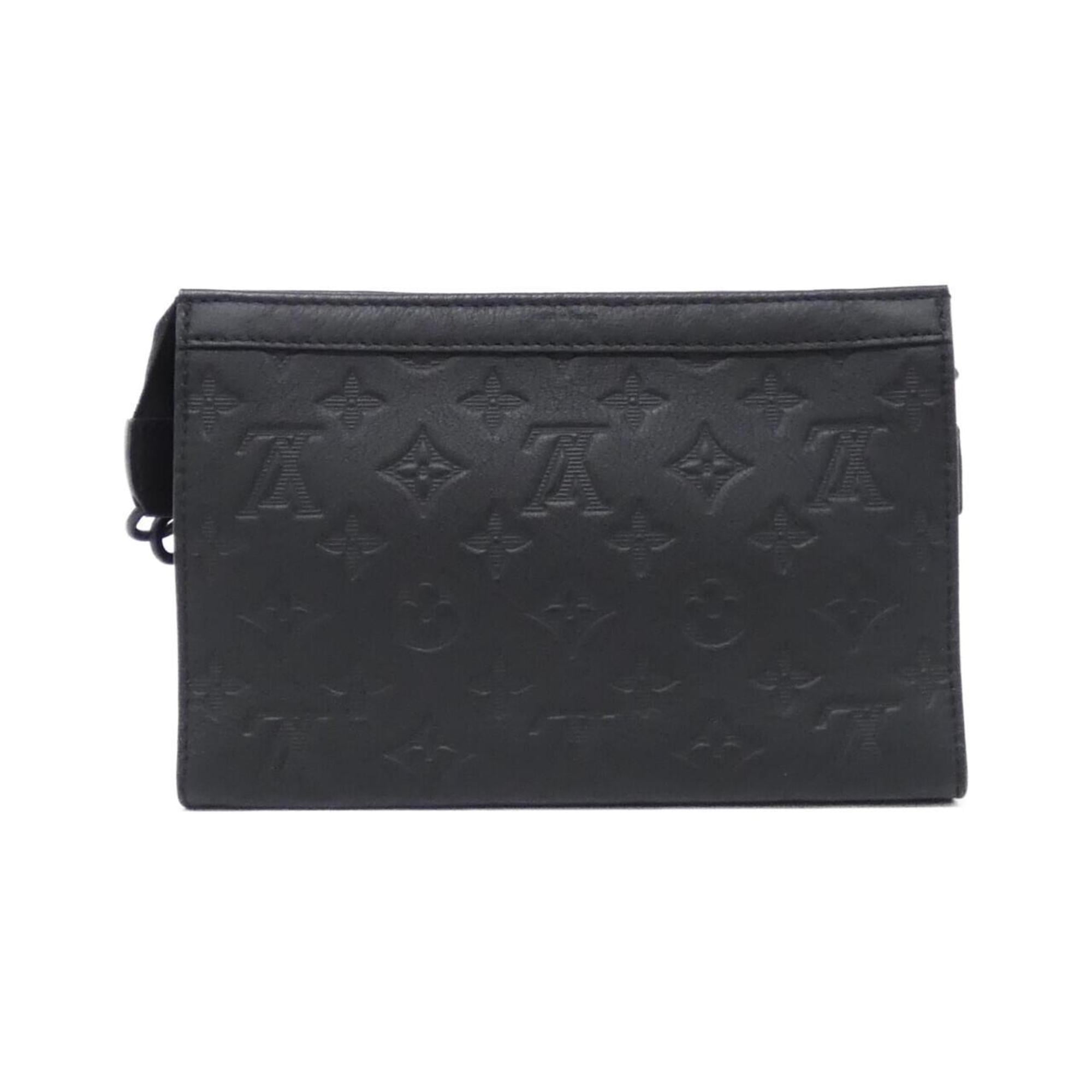Louis Vuitton Black Leather Pouch Shoulder Bag