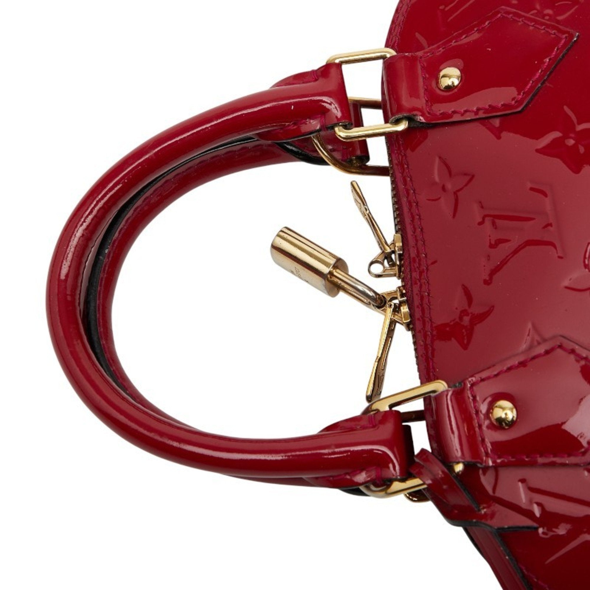 Louis Vuitton Pomme D'amour Red Color Patent Leather Handbag Shoulder Bag