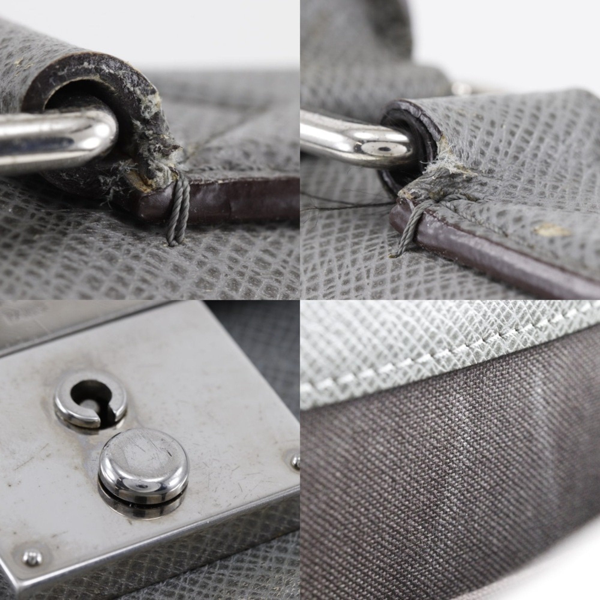 Louis Vuitton Glacier Gray Taiga Leather Briefcase