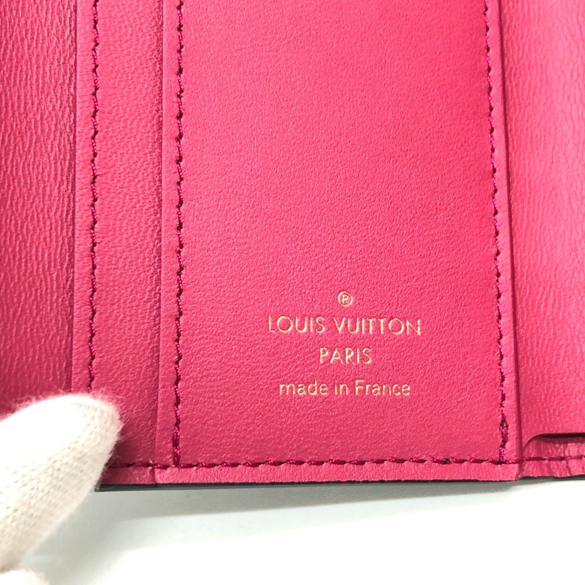 Louis Vuitton Bicolor Black Noir Pink Leather Coin Purse/Coin Case