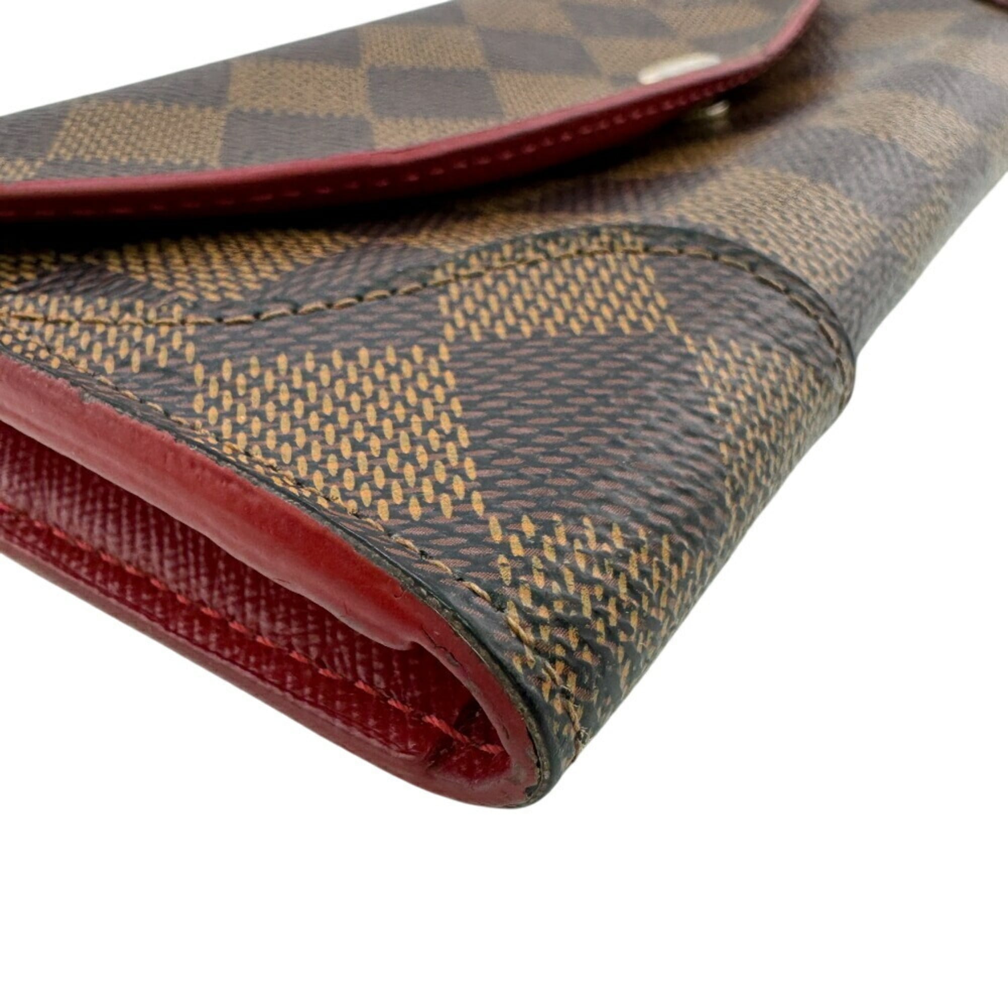 Louis Vuitton Brown Red Color Leather Coin Purse/Coin Case