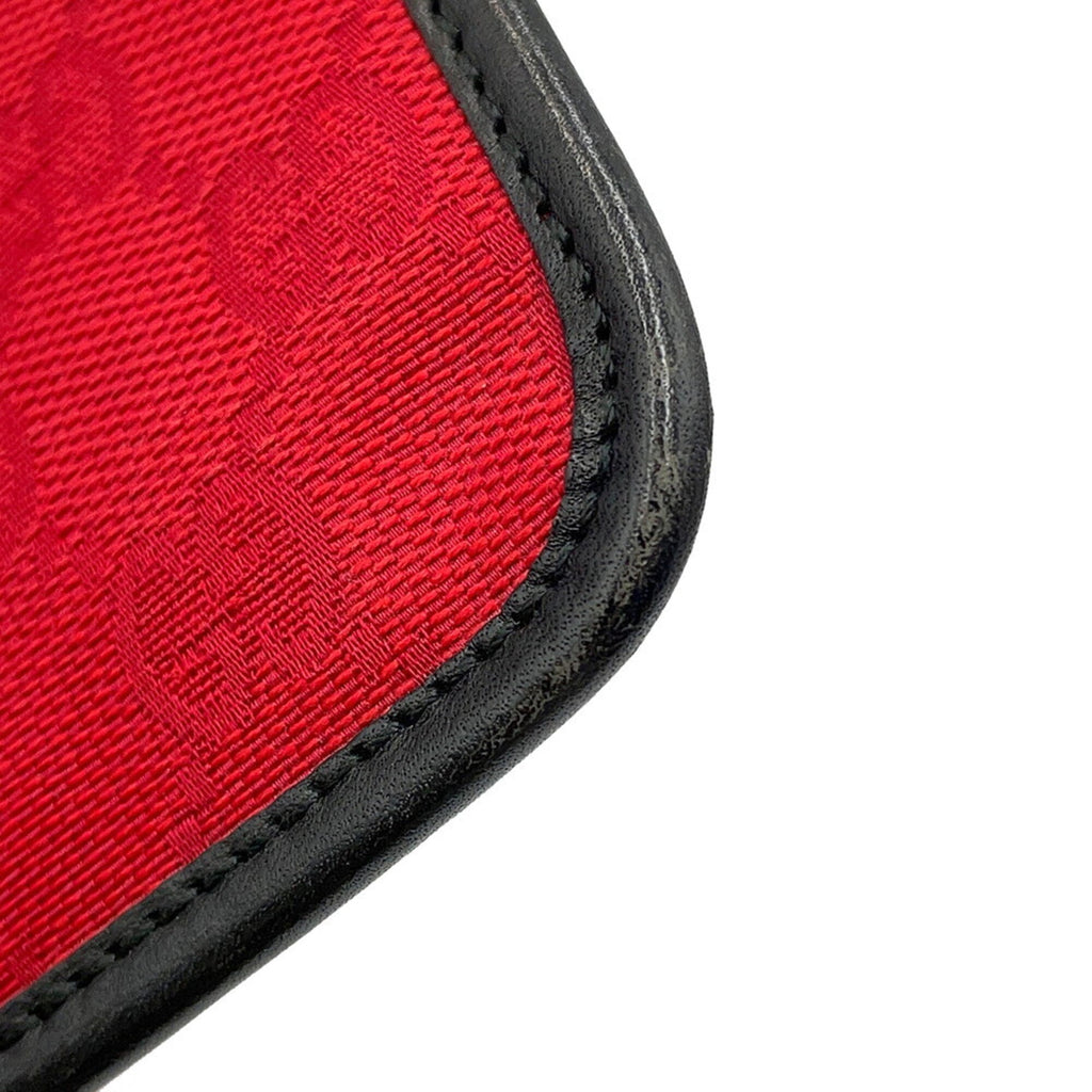 Gucci Black Red Color Gg Canvas Leather Handbag Shoulder Bag (Pre-Owned)