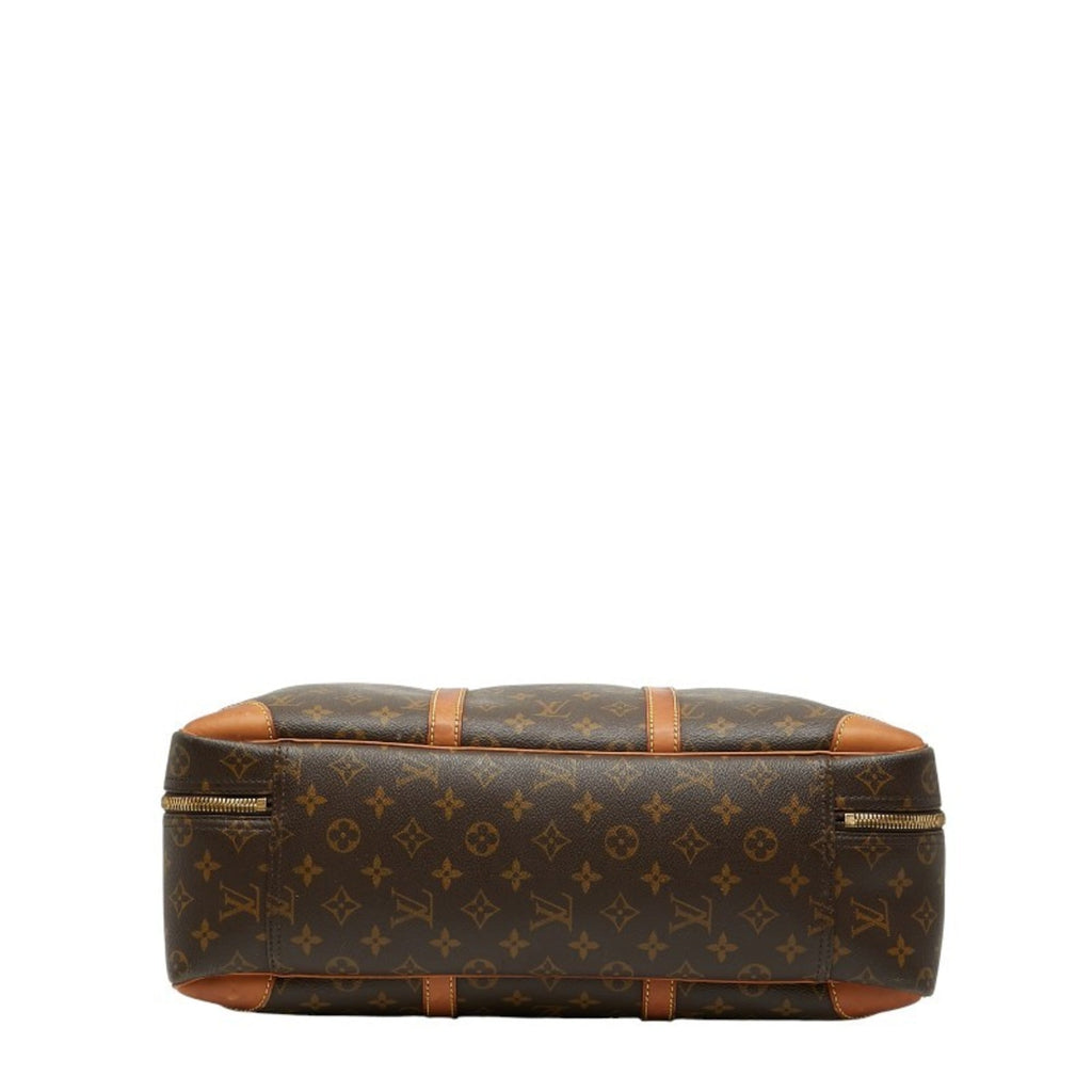 Louis Vuitton Brown Pvc Leather Boston Bag Briefcase