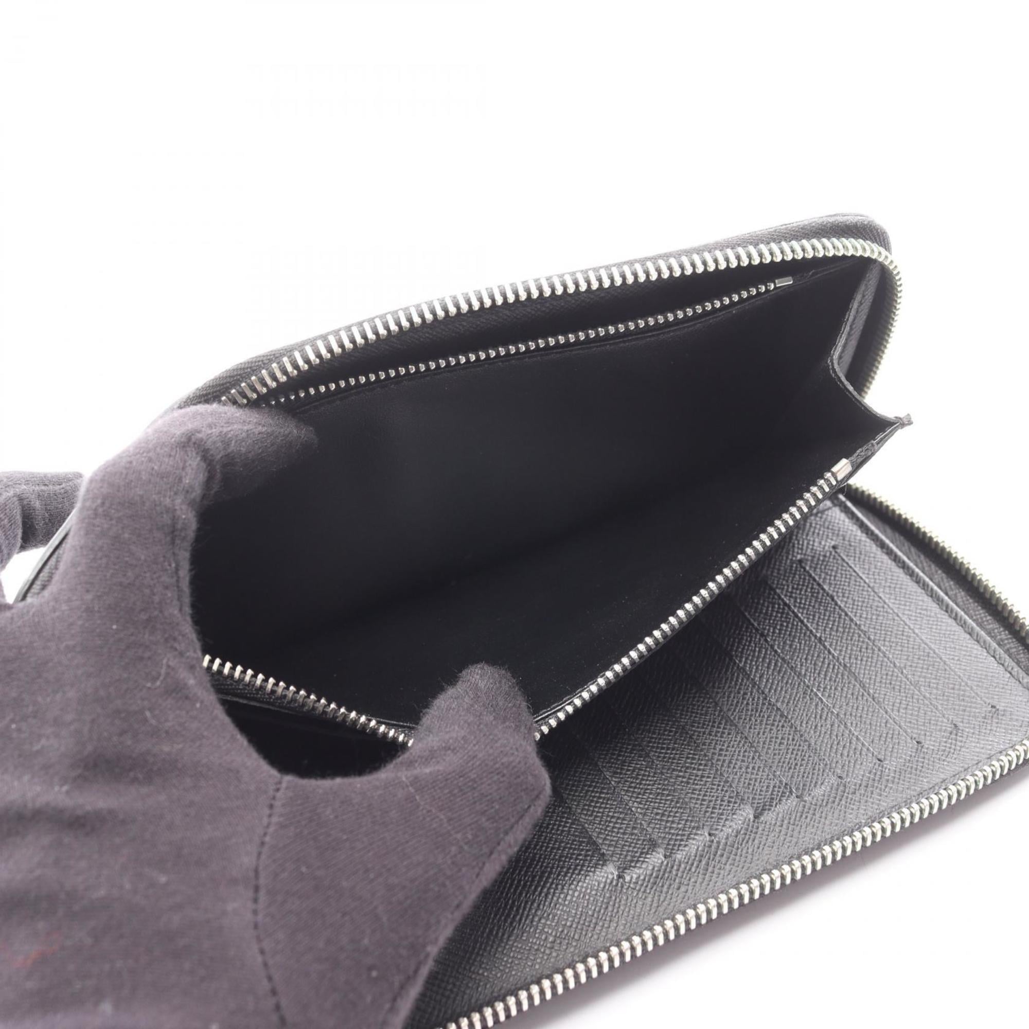 Louis Vuitton Taiga Black Taiga Leather Long Wallet